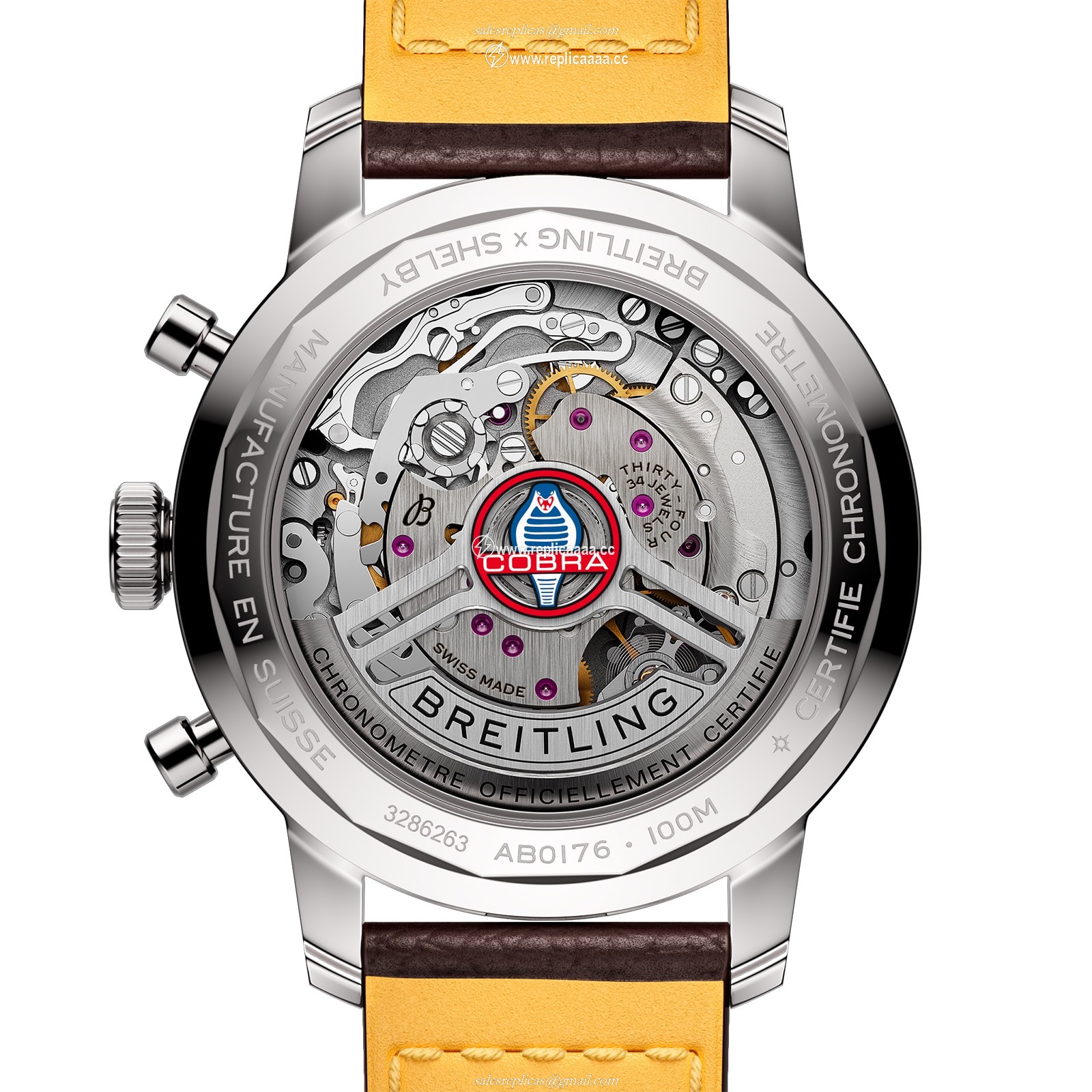 Replica Breitling Top Time B01 Classic Cars Shelby Cobra 41mm Mens details AB01763A1C1X1
