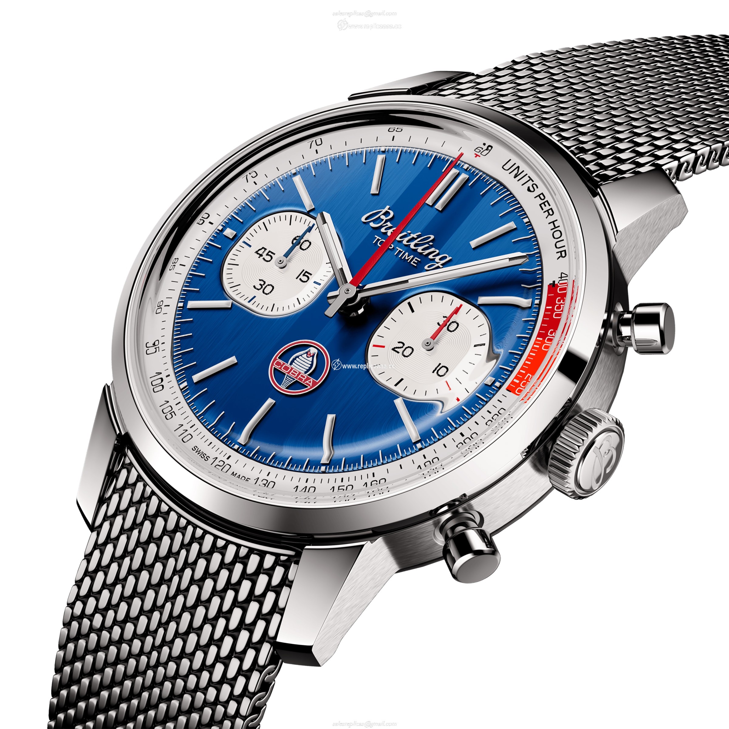 Replica Breitling Top Time B01 Classic Cars Shelby Cobra 41mm Mens details Mesh Strap AB01763A1C1A1 2 Replica Breitling Top Time B01 Classic Cars Shelby Cobra 41mm Mens details Mesh Strap AB01763A1C1A1