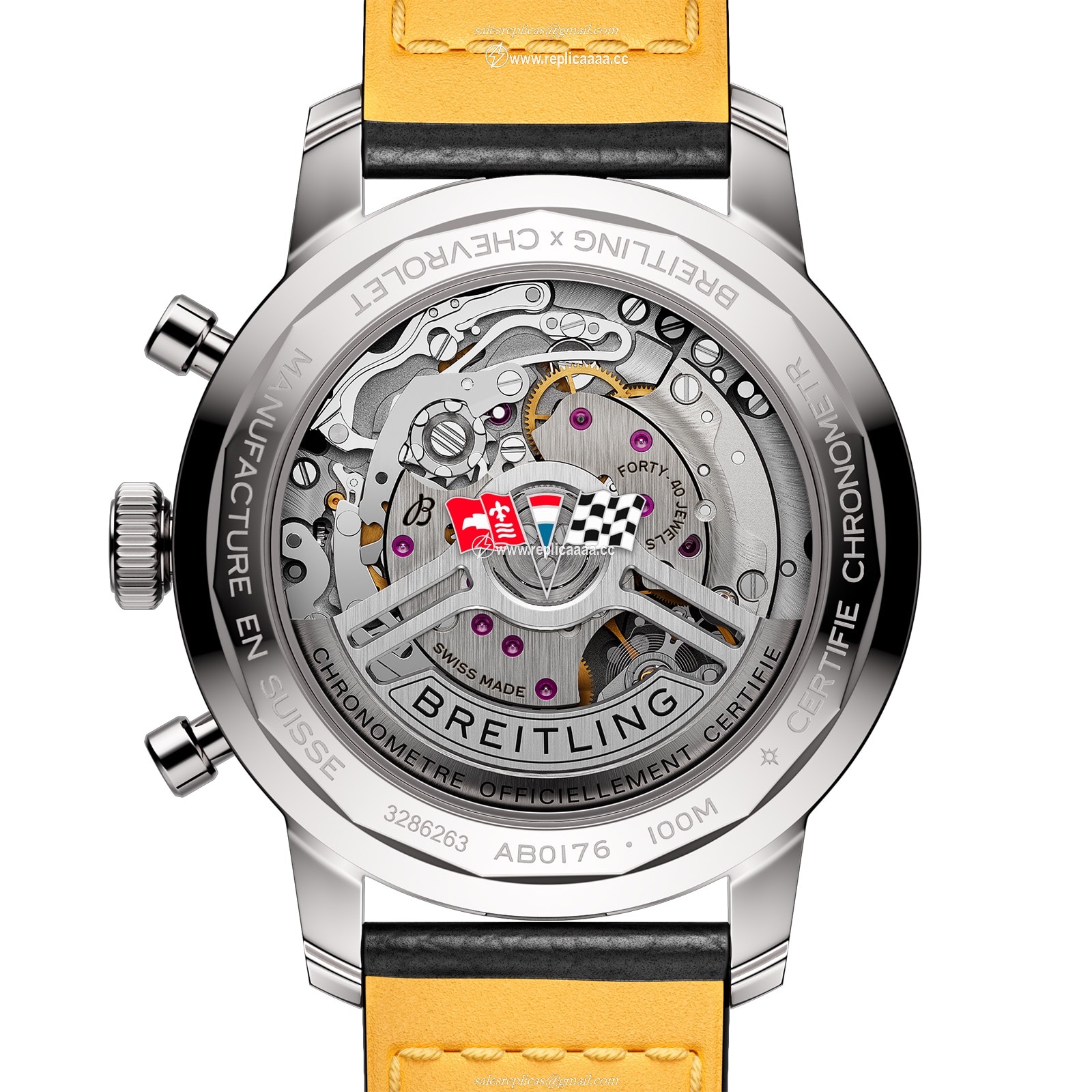 Replica Breitling Top Time B01 Classic Cars Chevrolet Corvette 41mm Mens details AB01761A1K1X1