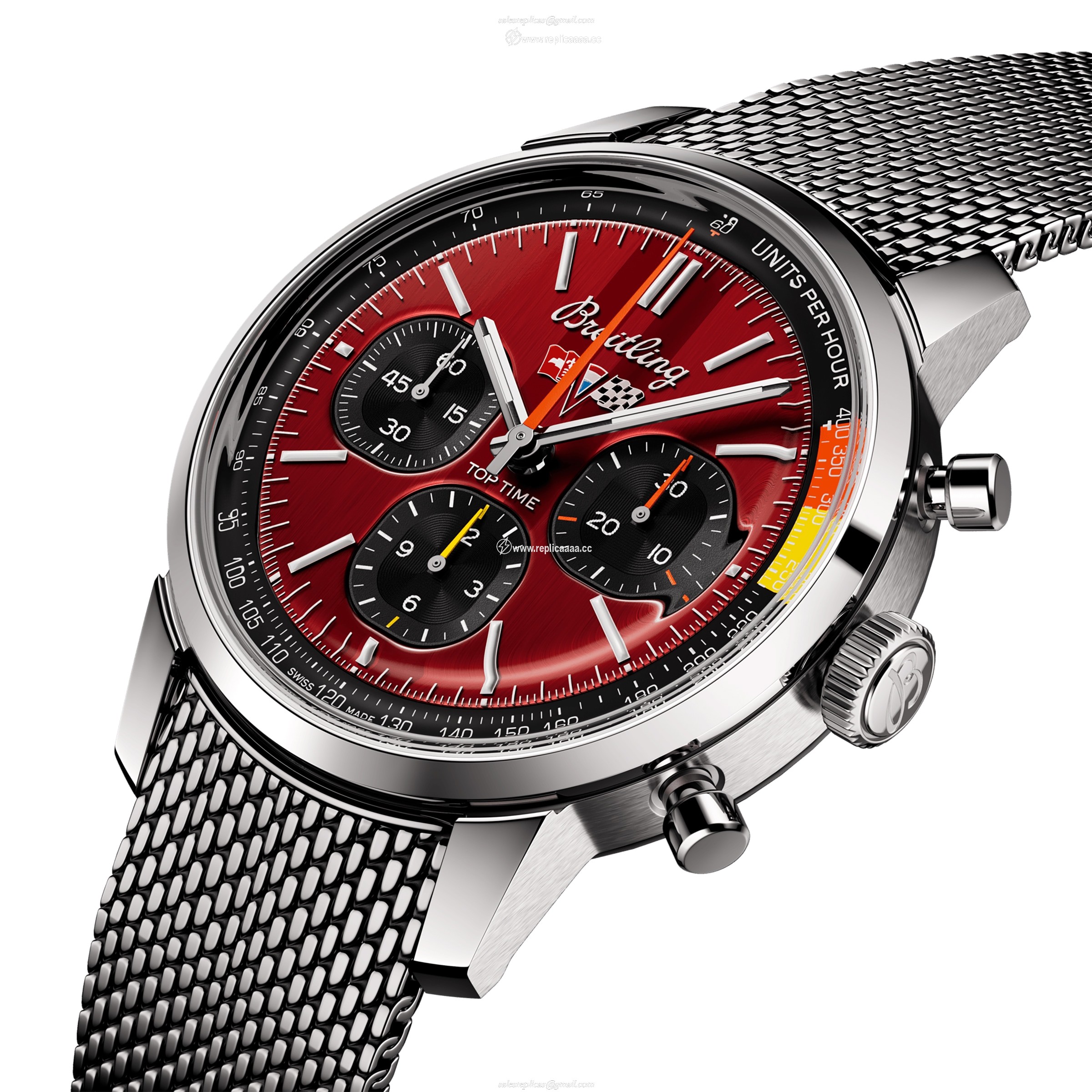 Replica Breitling Top Time B01 Classic Cars Chevrolet Corvette 41mm Mens details Mesh Strap AB01761A1K1A1 2 Replica Breitling Top Time B01 Classic Cars Chevrolet Corvette 41mm Mens details Mesh Strap AB01761A1K1A1