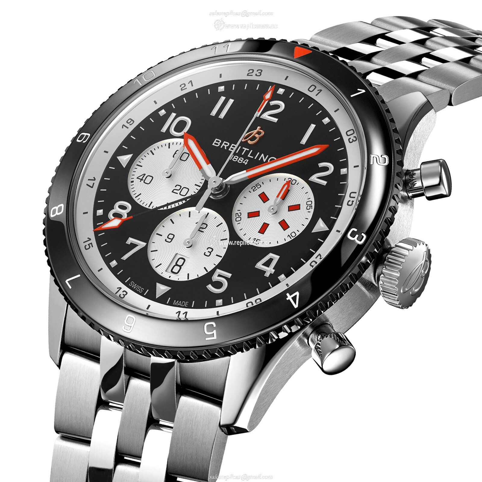 Replica Breitling Super AVI B04 Chronograph GMT 46 Mosquito details YB04451A1B1A1