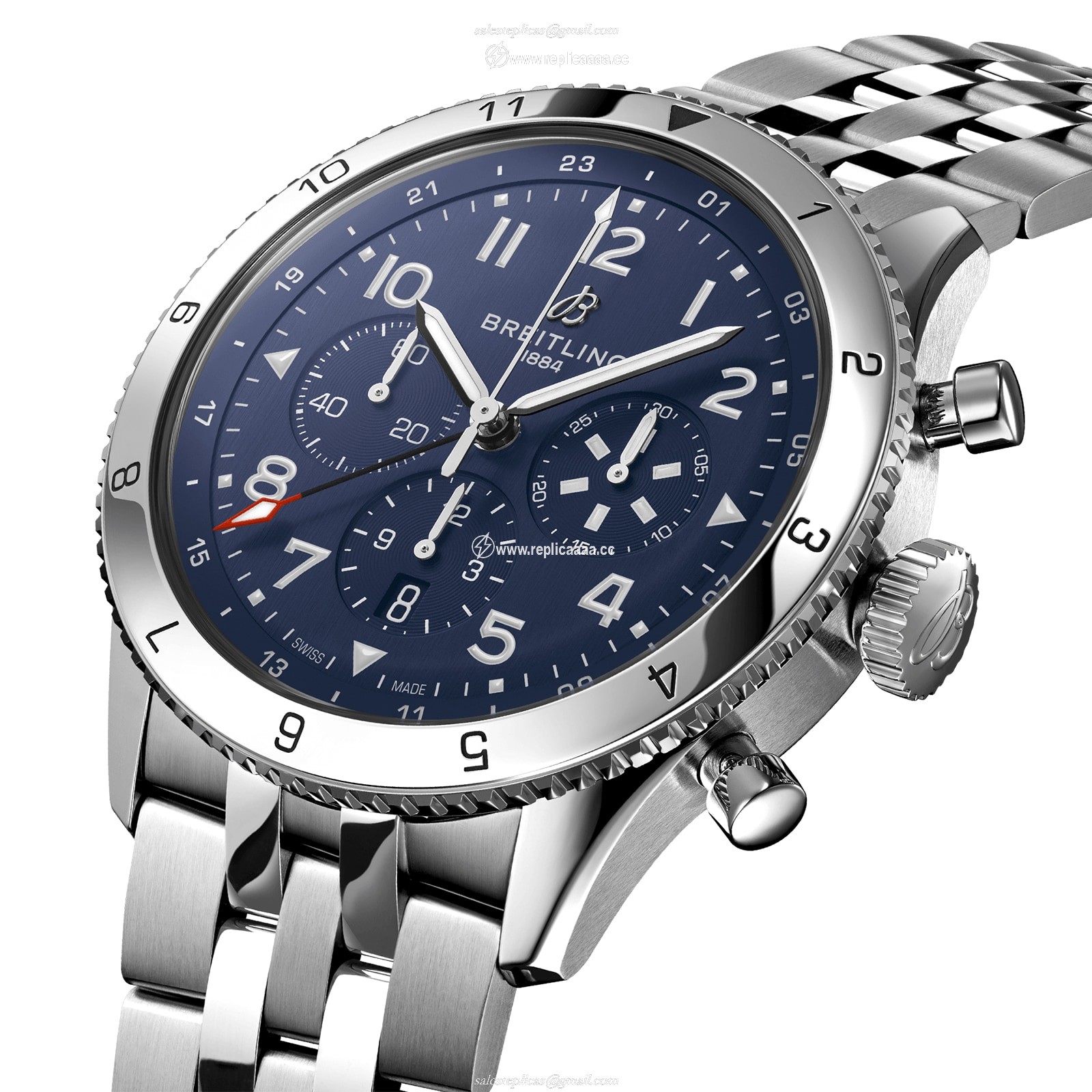 Replica Breitling Super AVI B04 Chronograph GMT 46 Tribute to Vought F4U Corsair details AB04451A1C1A1 2 Replica Breitling Super AVI B04 Chronograph GMT 46 Tribute to Vought F4U Corsair details AB04451A1C1A1