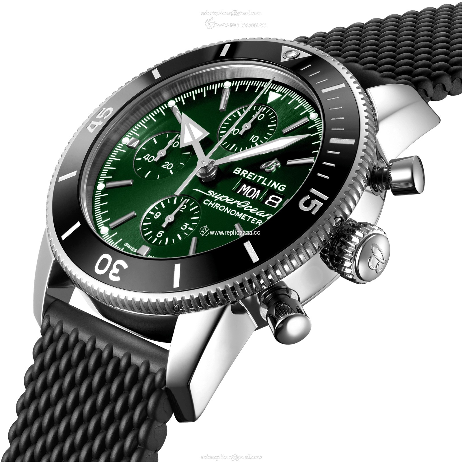 Replica Breitling Superocean Heritage Chronograph 44 Stainless Steel Rubber Strap details A13313121L1S1 2 Replica Breitling Superocean Heritage Chronograph 44 Stainless Steel Rubber Strap details A13313121L1S1