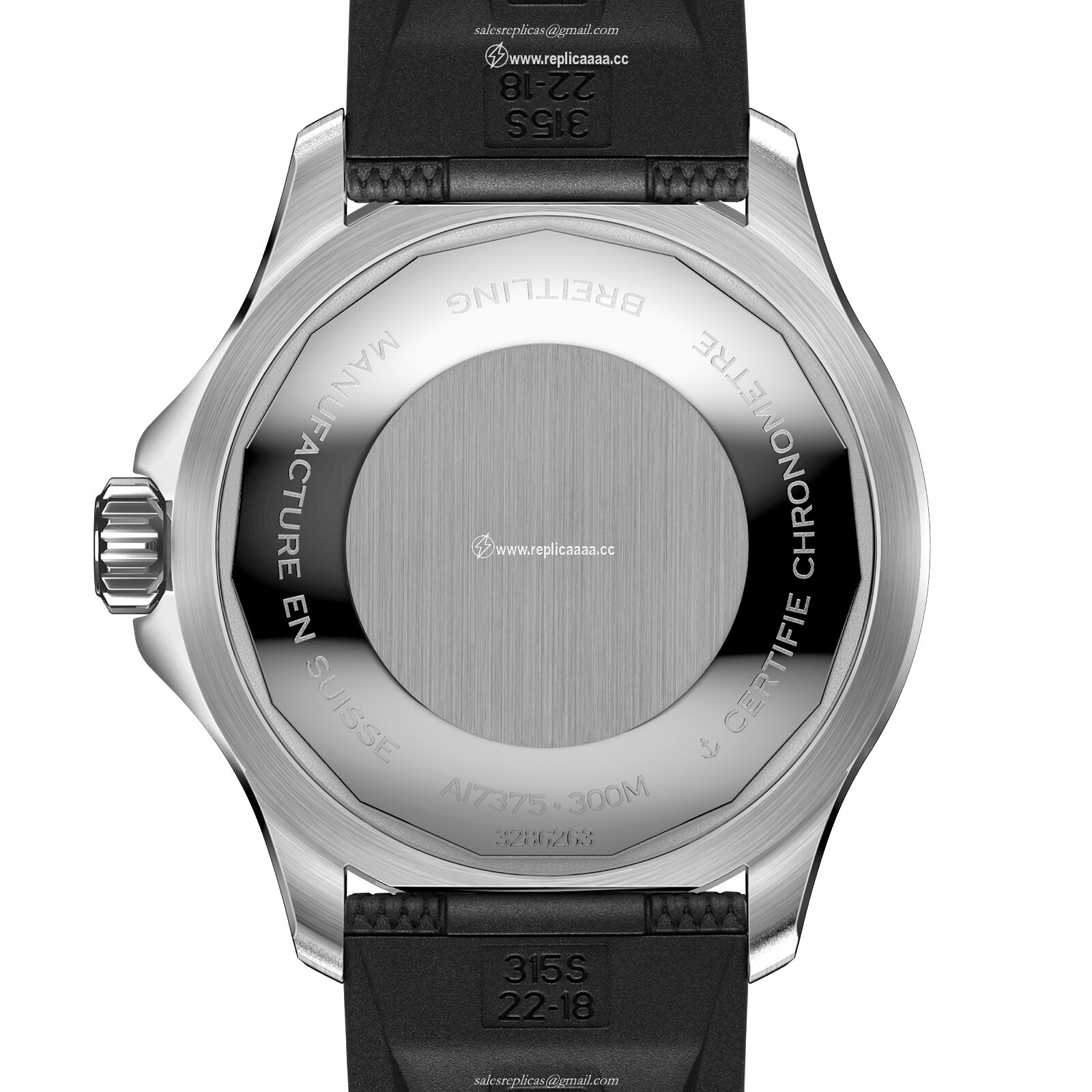 Replica Breitling Superocean Automatic 42 Stainless Steel Rubber Strap details A17375211B1S1