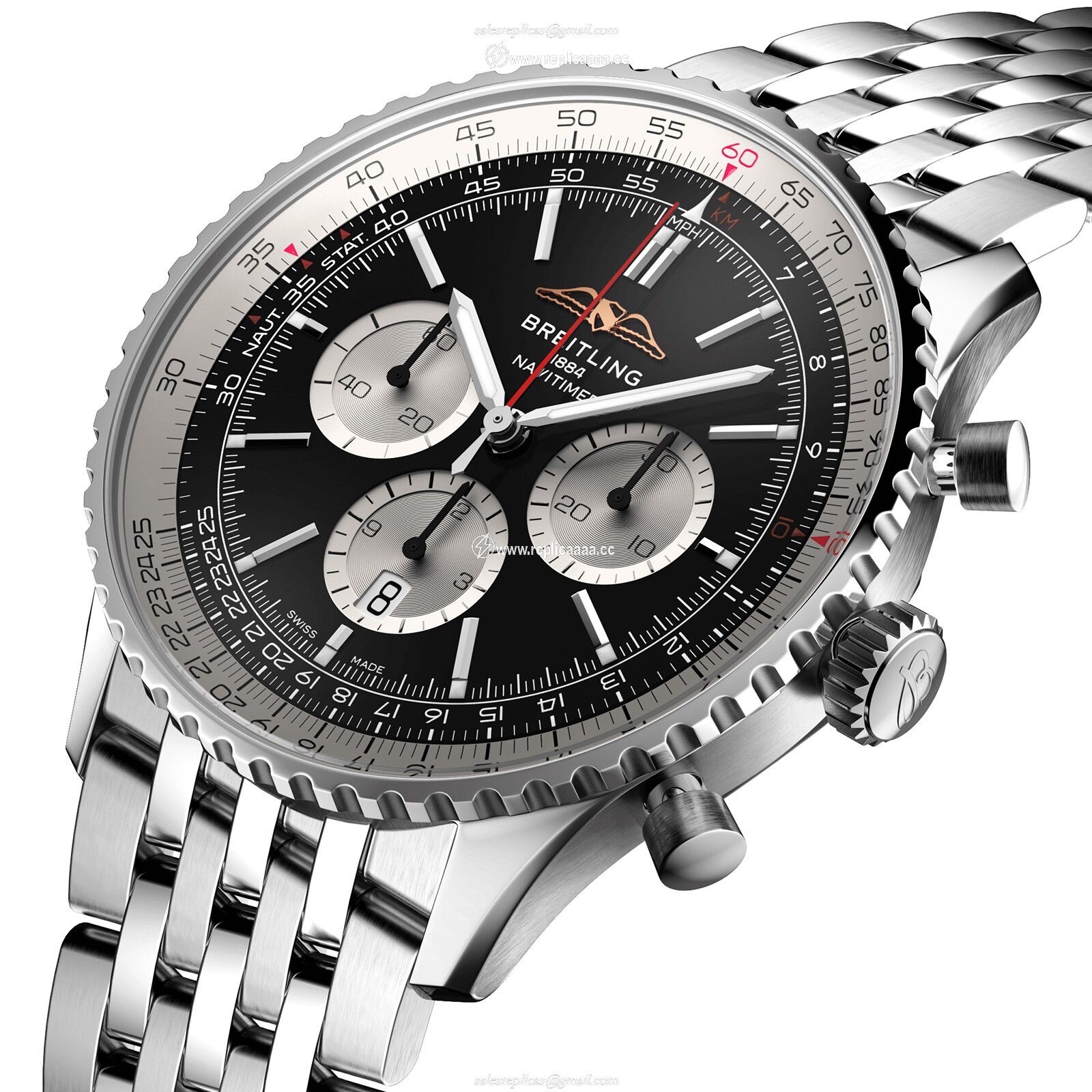 Replica Breitling Navitimer B01 Chronograph 46 Stainless Steel details AB0137211B1A1 2 Replica Breitling Navitimer B01 Chronograph 46 Stainless Steel details AB0137211B1A1
