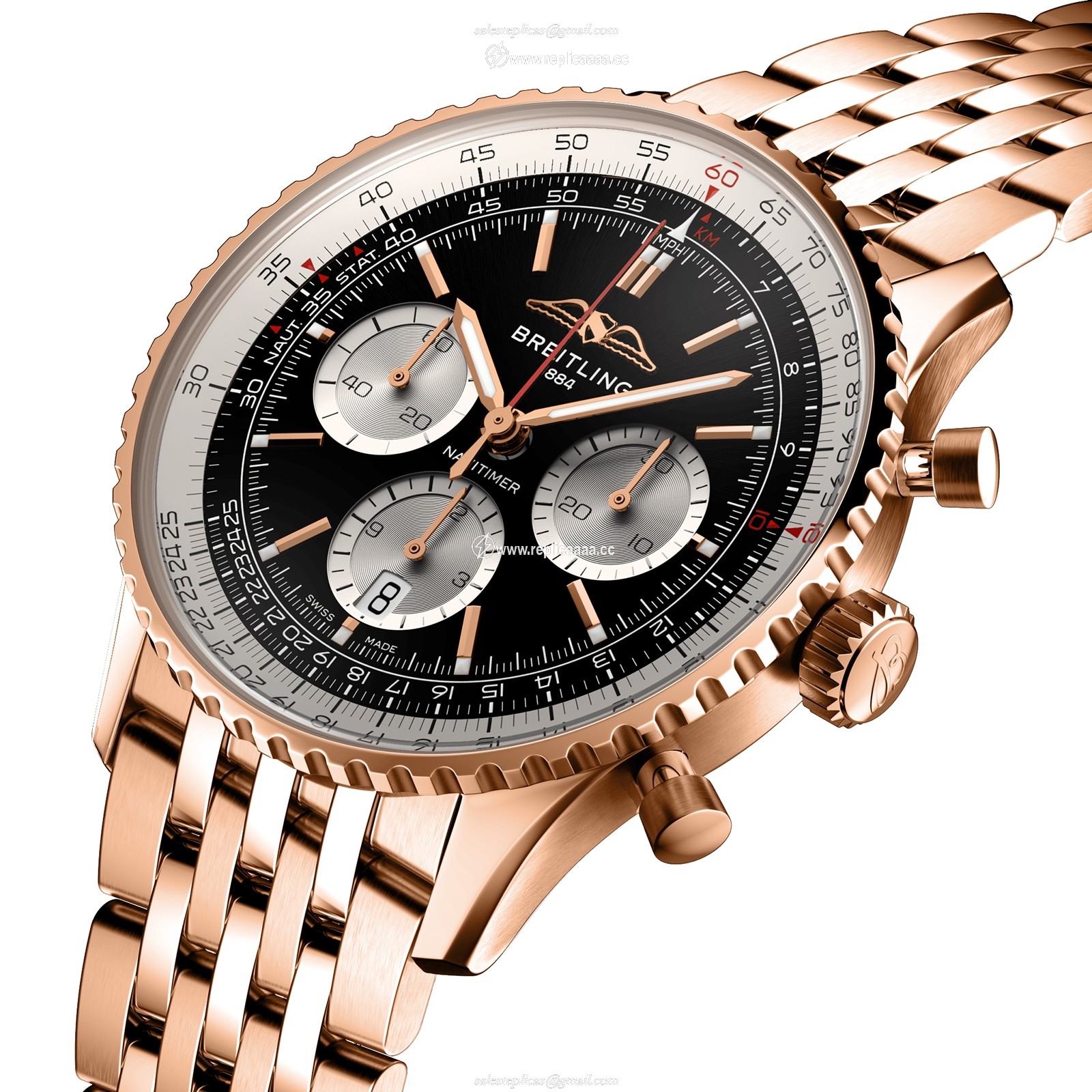 Replica Breitling Navitimer B01 Chronograph 43 Black details RB0138211B1R1