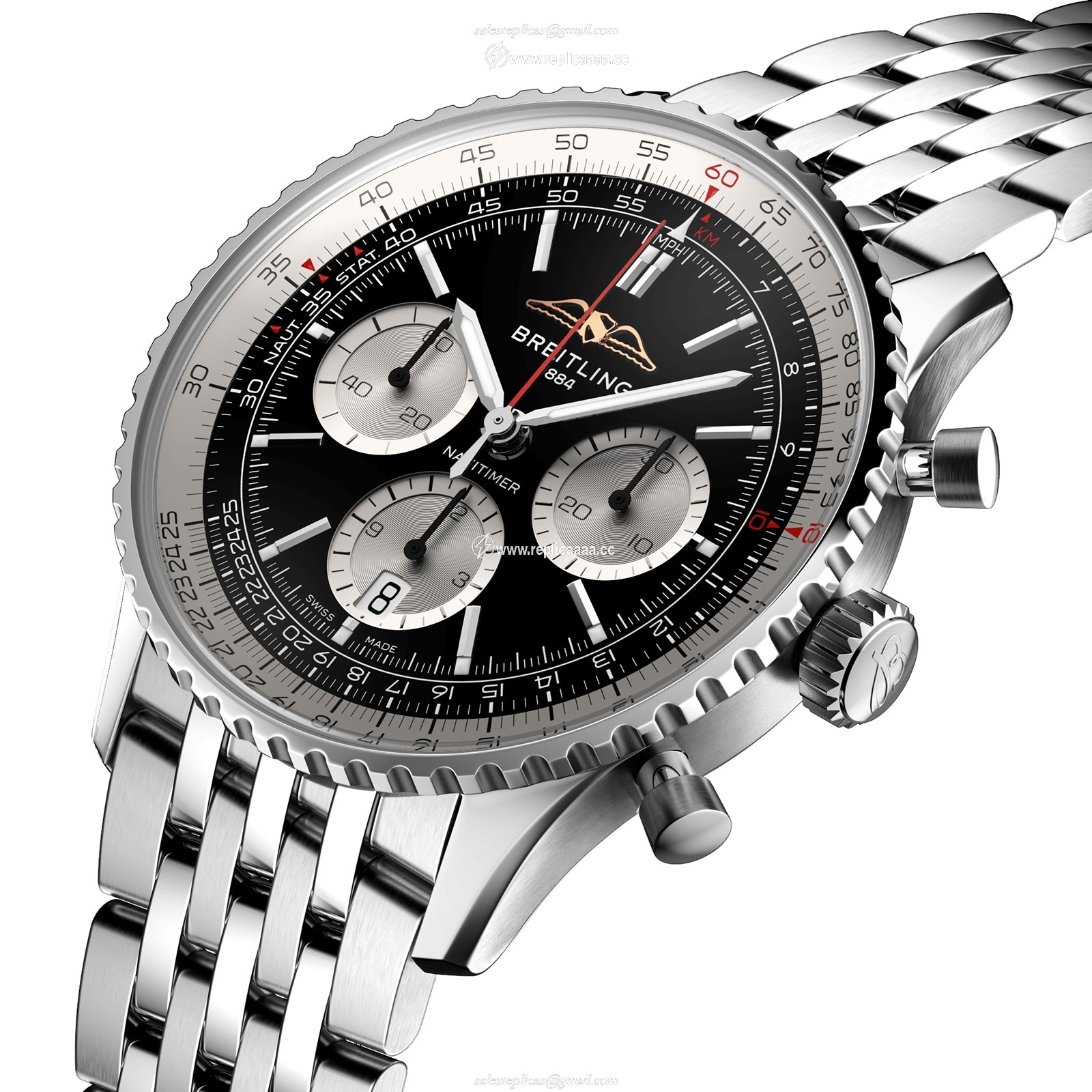 Replica Breitling Navitimer B01 Chronograph 43 Black details AB0138211B1A1