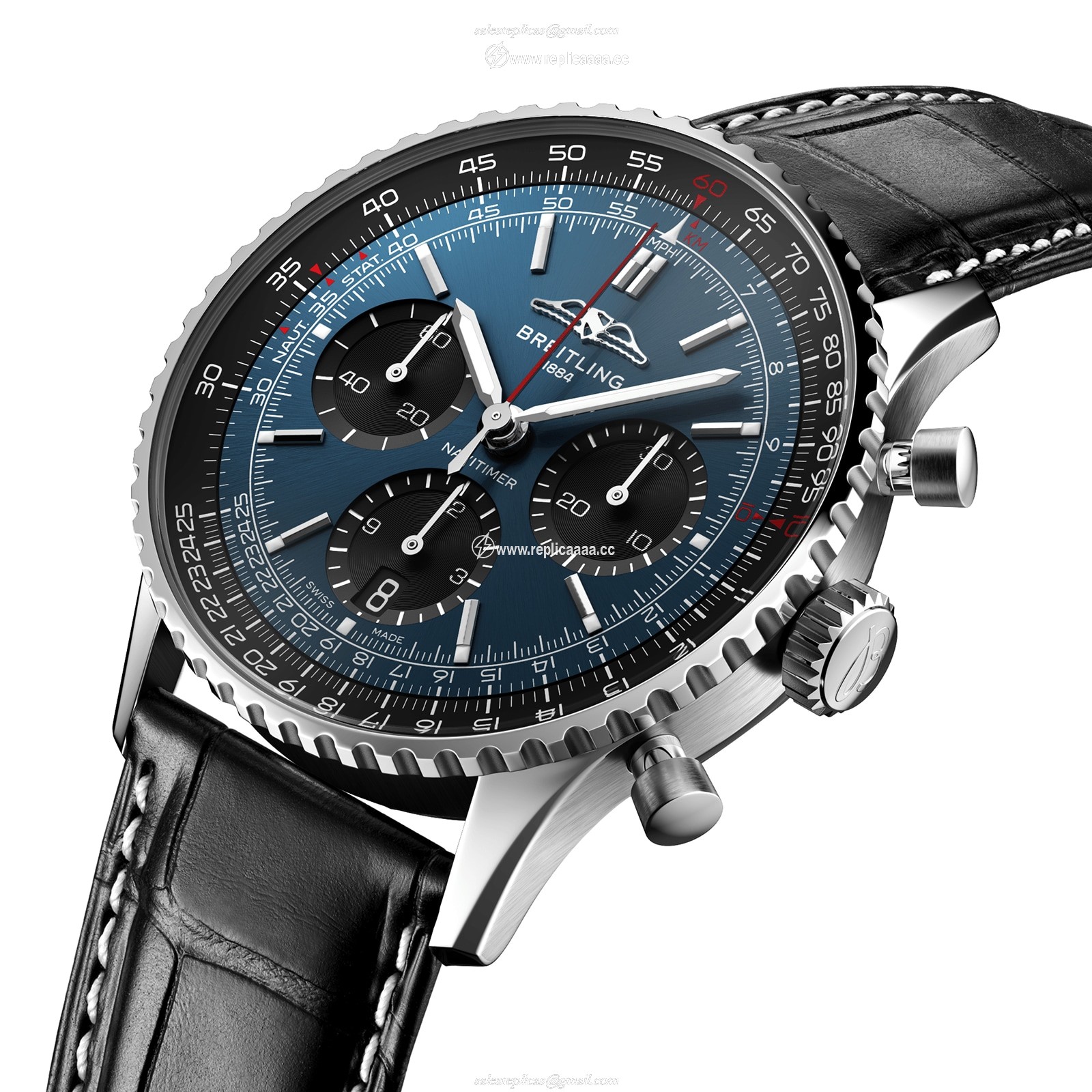 Replica Breitling Navitimer B01 Chronograph 41 Blue details AB0139241C1P1