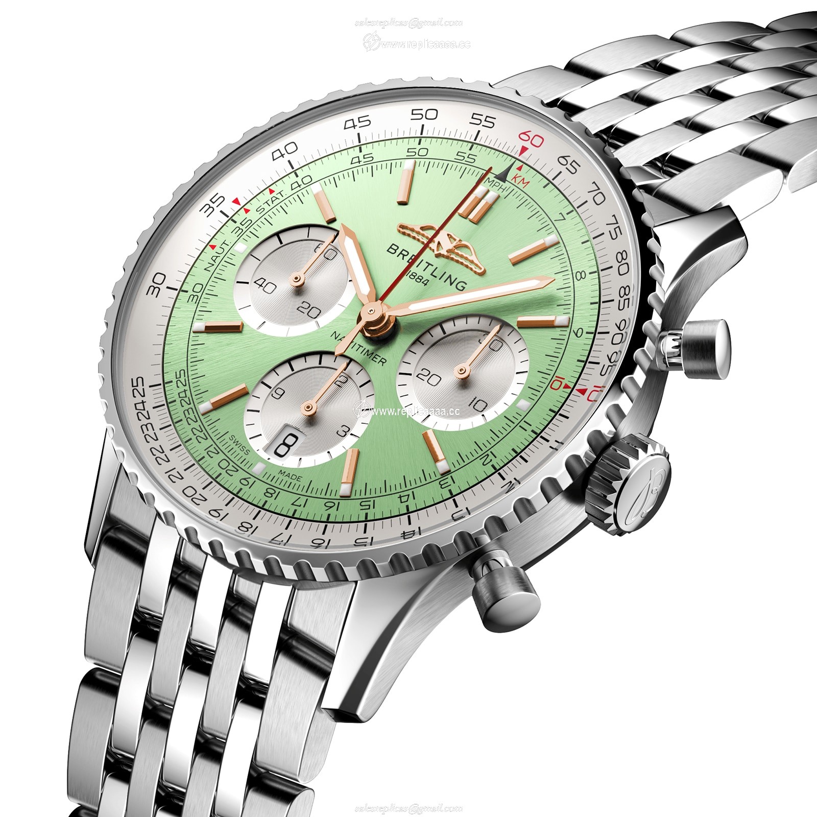 Replica Breitling Navitimer B01 Chronograph 41 Stainless Steel details AB0139211L1A1