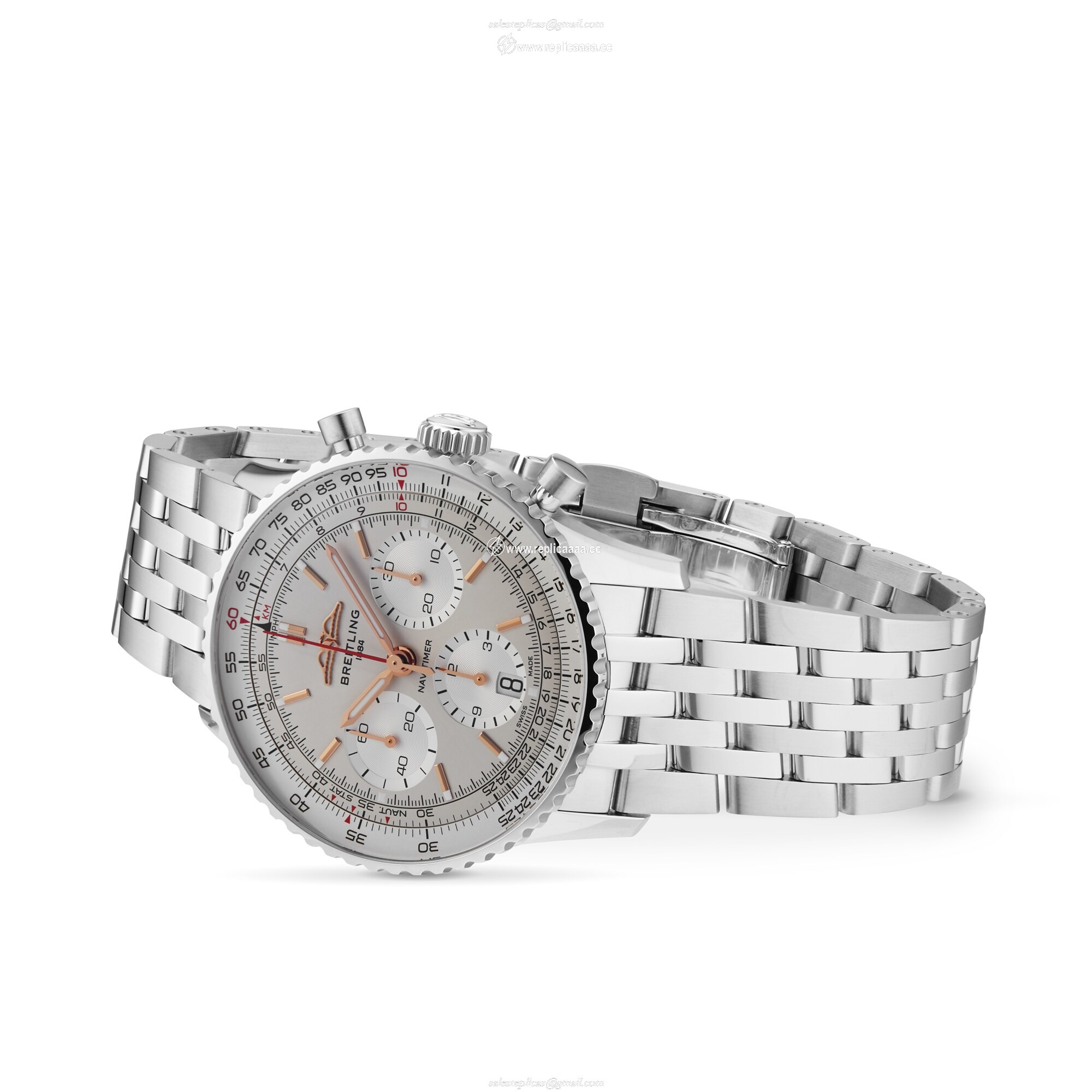 Replica Breitling Navitimer B01 Chronograph 41 Stainless Steel details AB0139211G1A1