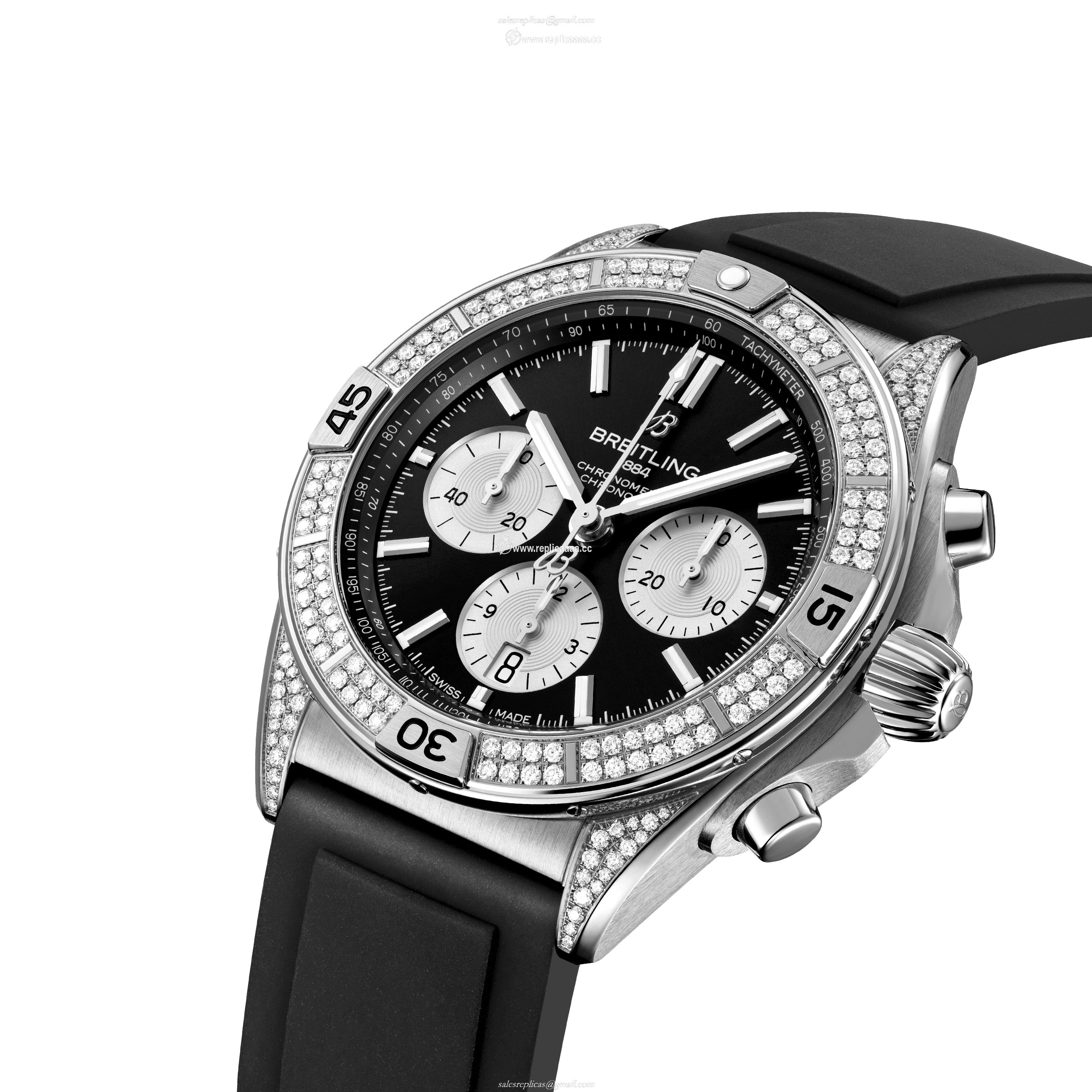 Replica Breitling Chronomat B01 42 Stainless steel (gem-set) Mens details AB0134721B1S1 2 Replica Breitling Chronomat B01 42 Stainless steel (gem-set) Mens details AB0134721B1S1