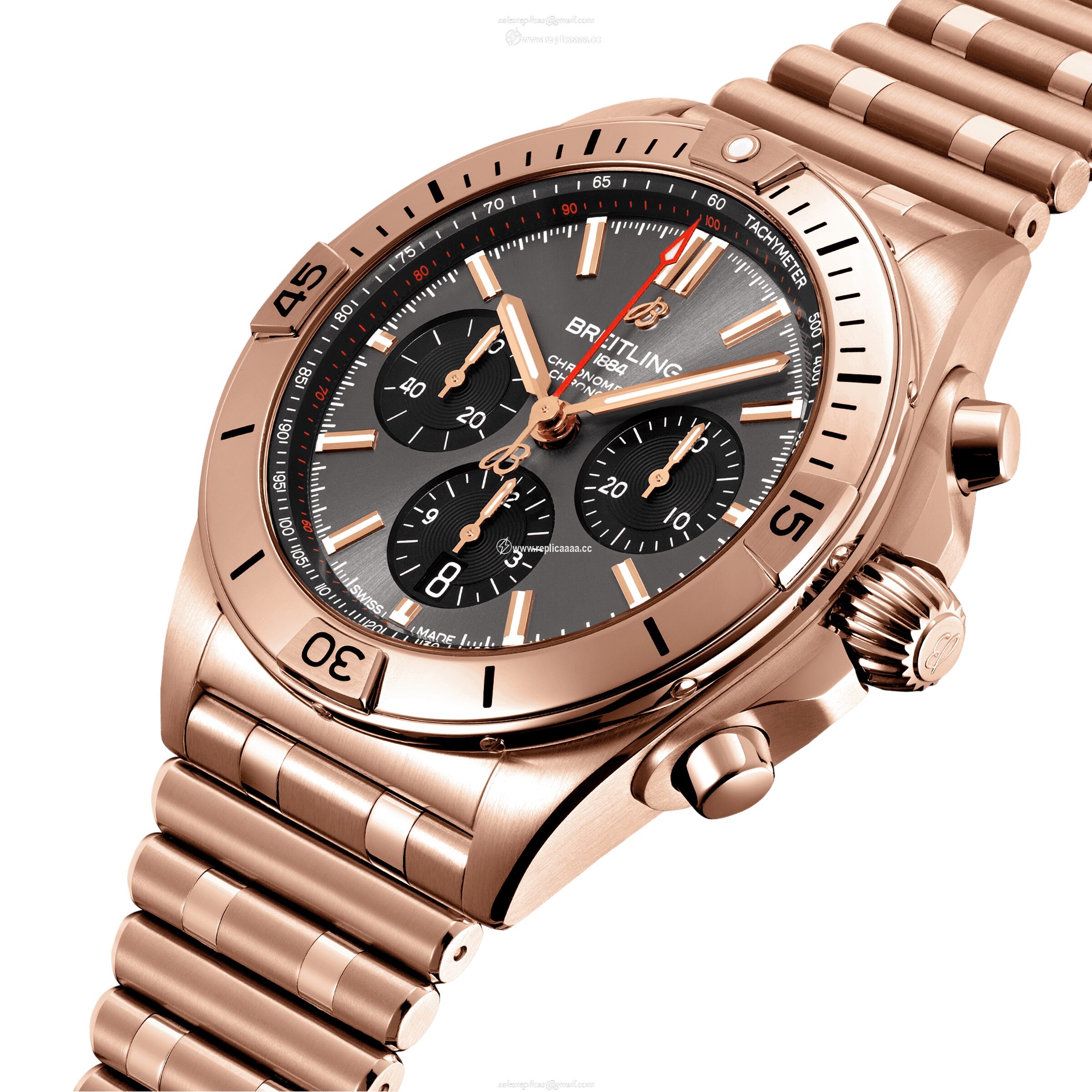 Replica Breitling Chronomat B01 42 18k Red Gold details RB0134101B1R1 2 Replica Breitling Chronomat B01 42 18k Red Gold details RB0134101B1R1