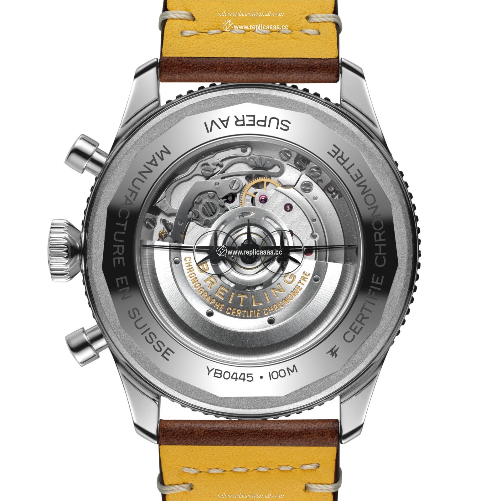 Replica Breitling Super AVI B04 Chronograph GMT 46 Mosquito details YB04451A1B1X1