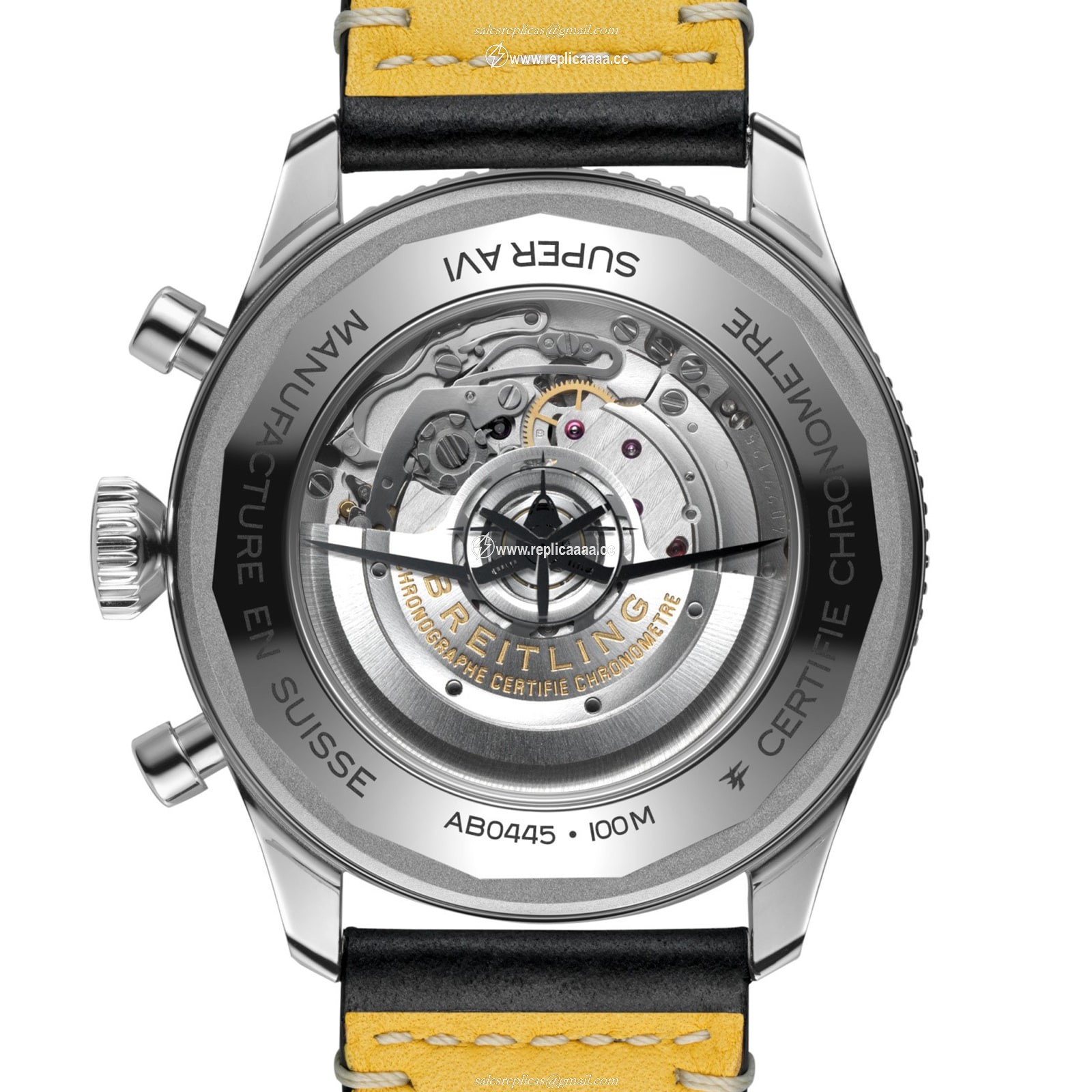 Replica Breitling Super AVI B04 Chronograph GMT 46 Tribute to Vought F4U Corsair details AB04451A1C1X1 2 Replica Breitling Super AVI B04 Chronograph GMT 46 Tribute to Vought F4U Corsair details AB04451A1C1X1