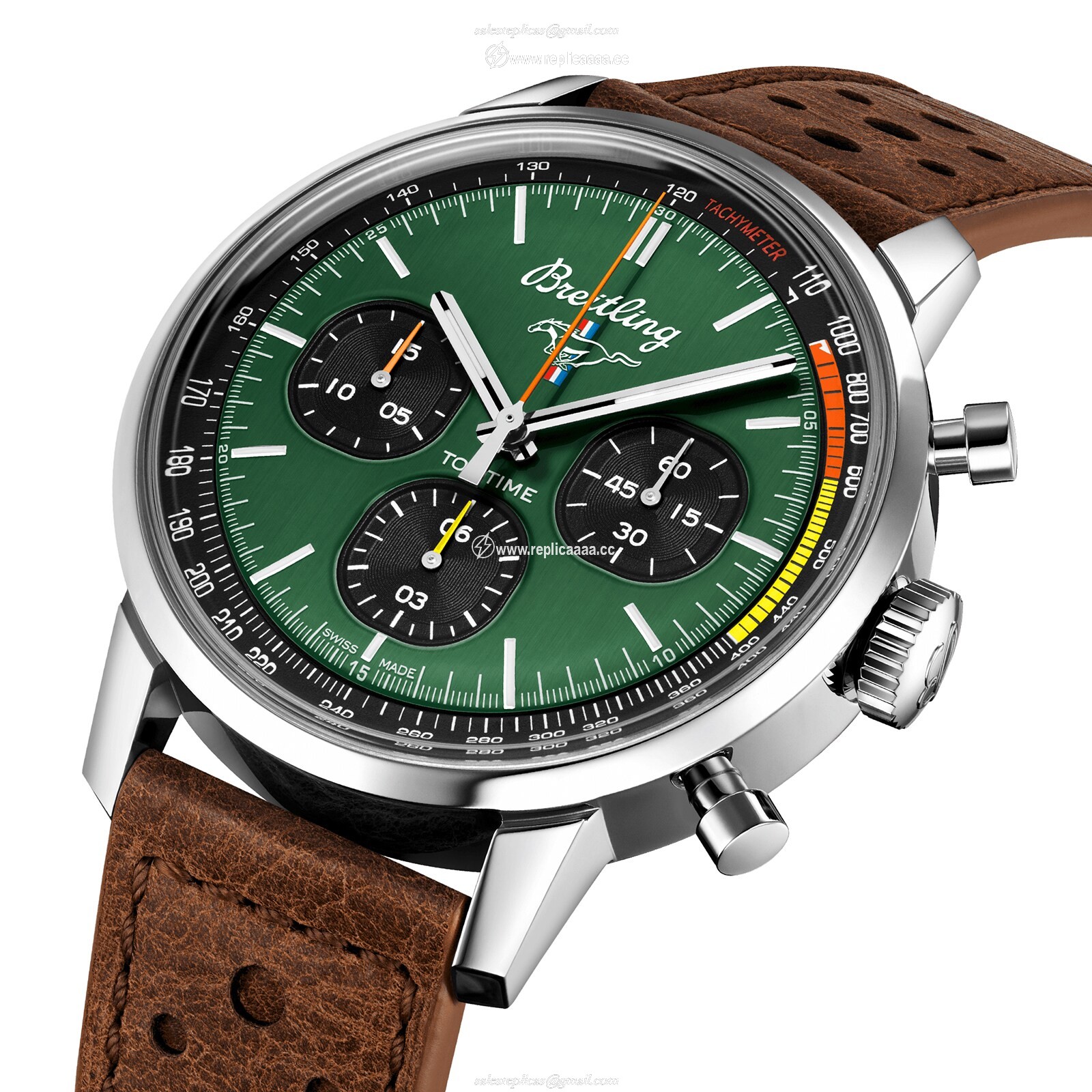 Replica Breitling Top Time Ford Mustang 42 Leather Strap details A253101A1L1X1
