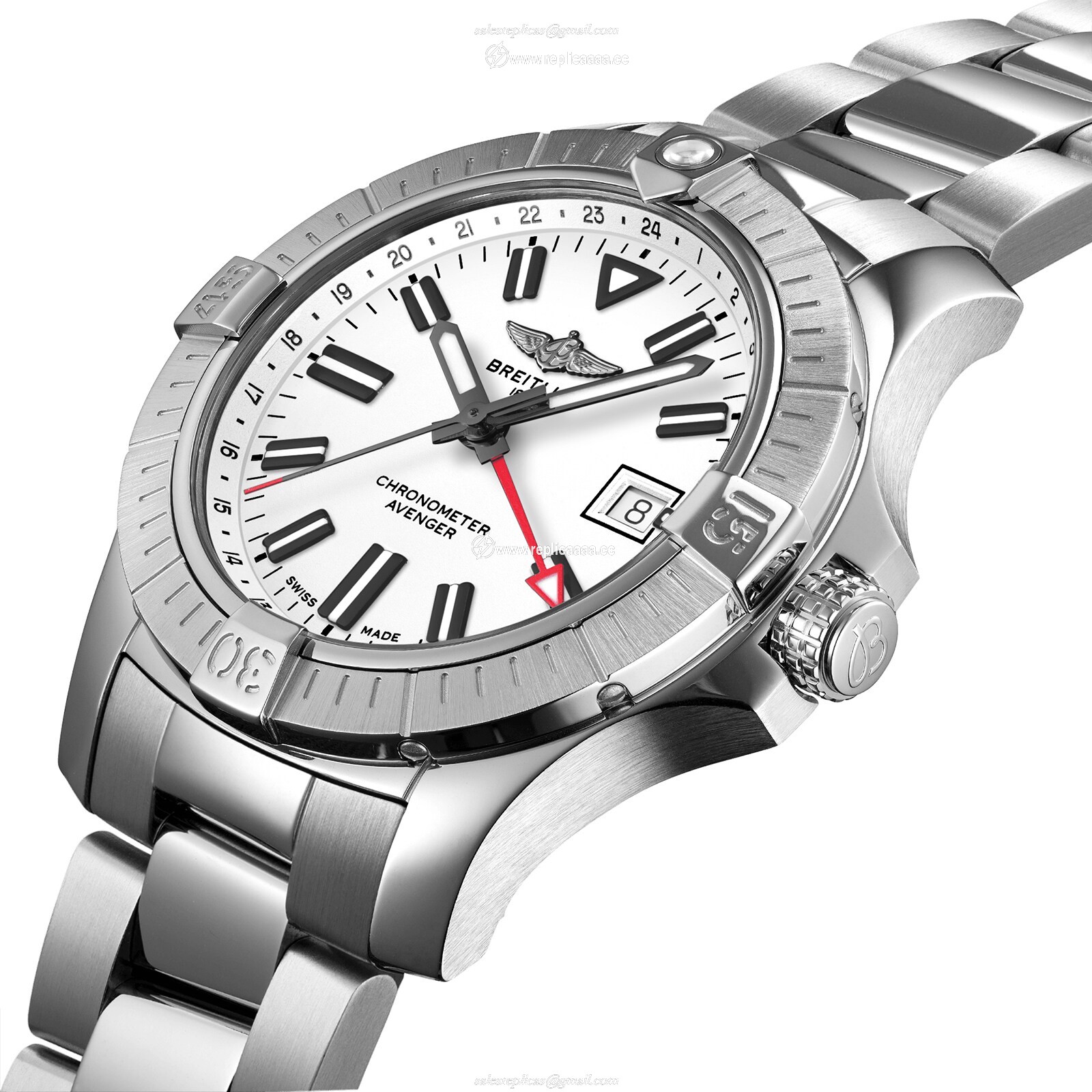 Replica Breitling Avenger Automatic GMT 43 Stainless Steel details A32397101A1A1 2 Replica Breitling Avenger Automatic GMT 43 Stainless Steel details A32397101A1A1