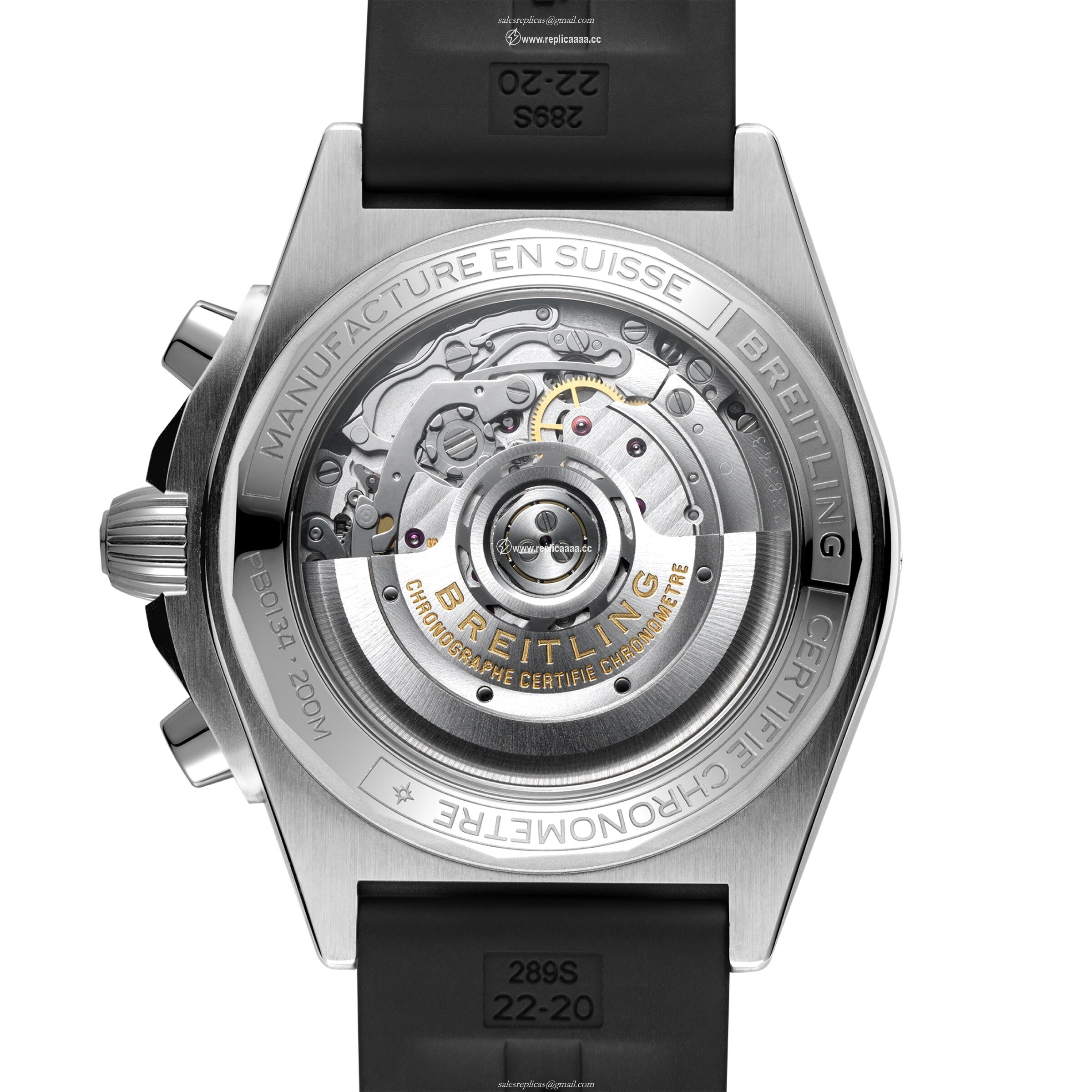 Replica Breitling Chronomat B01 42 Stainless Steel platinum Rubber Strap - Ice Blue details PB0134101C1S1 2 Replica Breitling Chronomat B01 42 Stainless Steel platinum Rubber Strap - Ice Blue details PB0134101C1S1