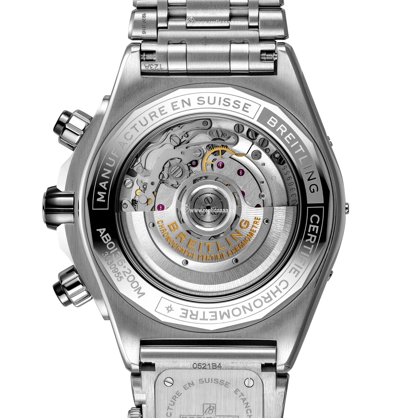 Replica Breitling Super Chronomat B01 44 Stainless Steel details AB0136251B1A2