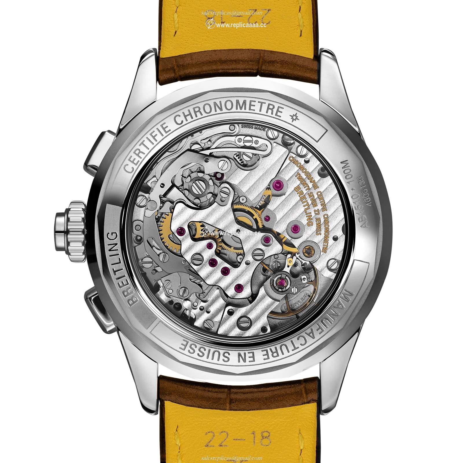 Replica Breitling Premier B15 Duograph 42 Leather Strap details AB1510171C1P1