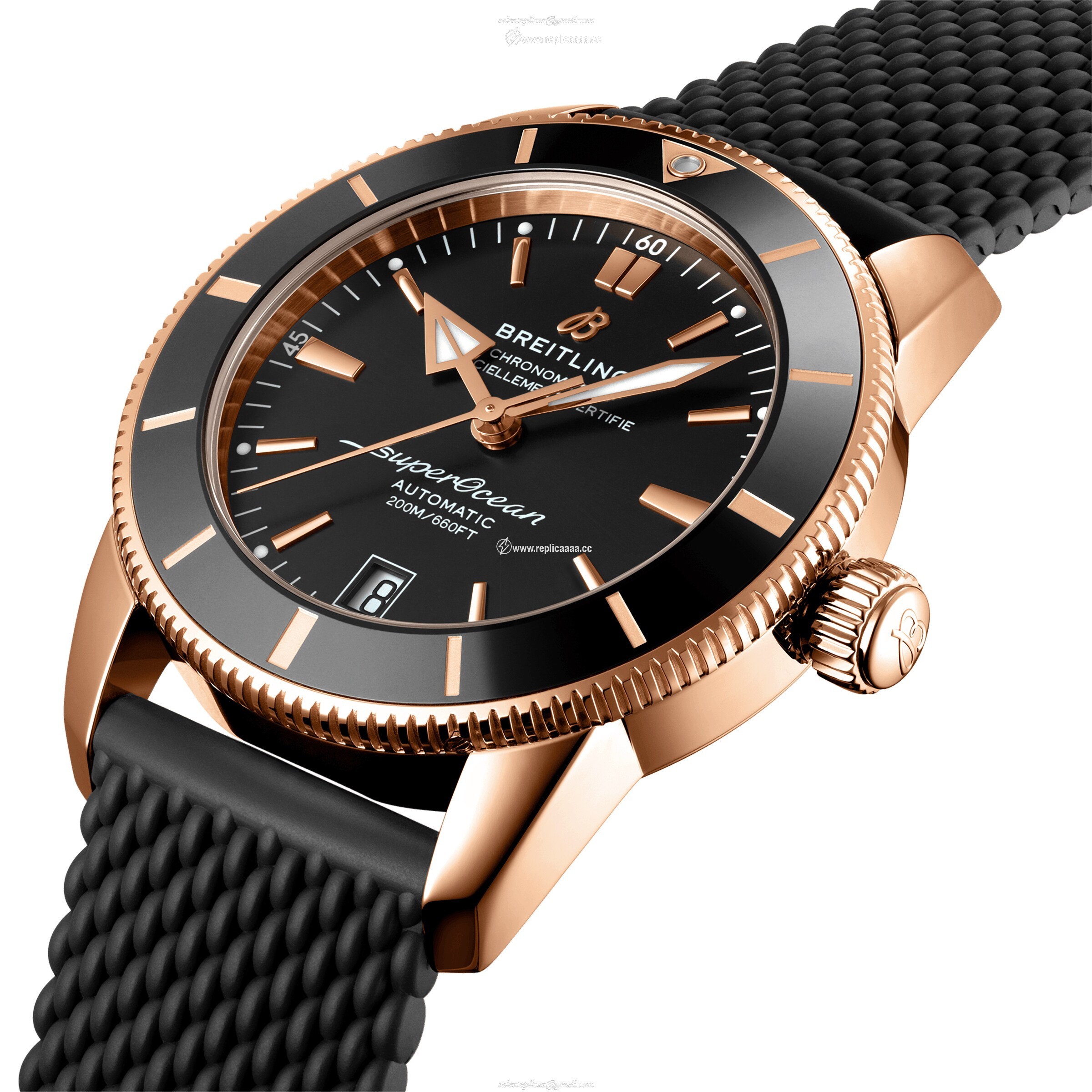 Replica Breitling Superocean Heritage B20 Automatic 42 18k Red Gold Rubber Strap details RB2010121B1S1 2 Replica Breitling Superocean Heritage B20 Automatic 42 18k Red Gold Rubber Strap details RB2010121B1S1