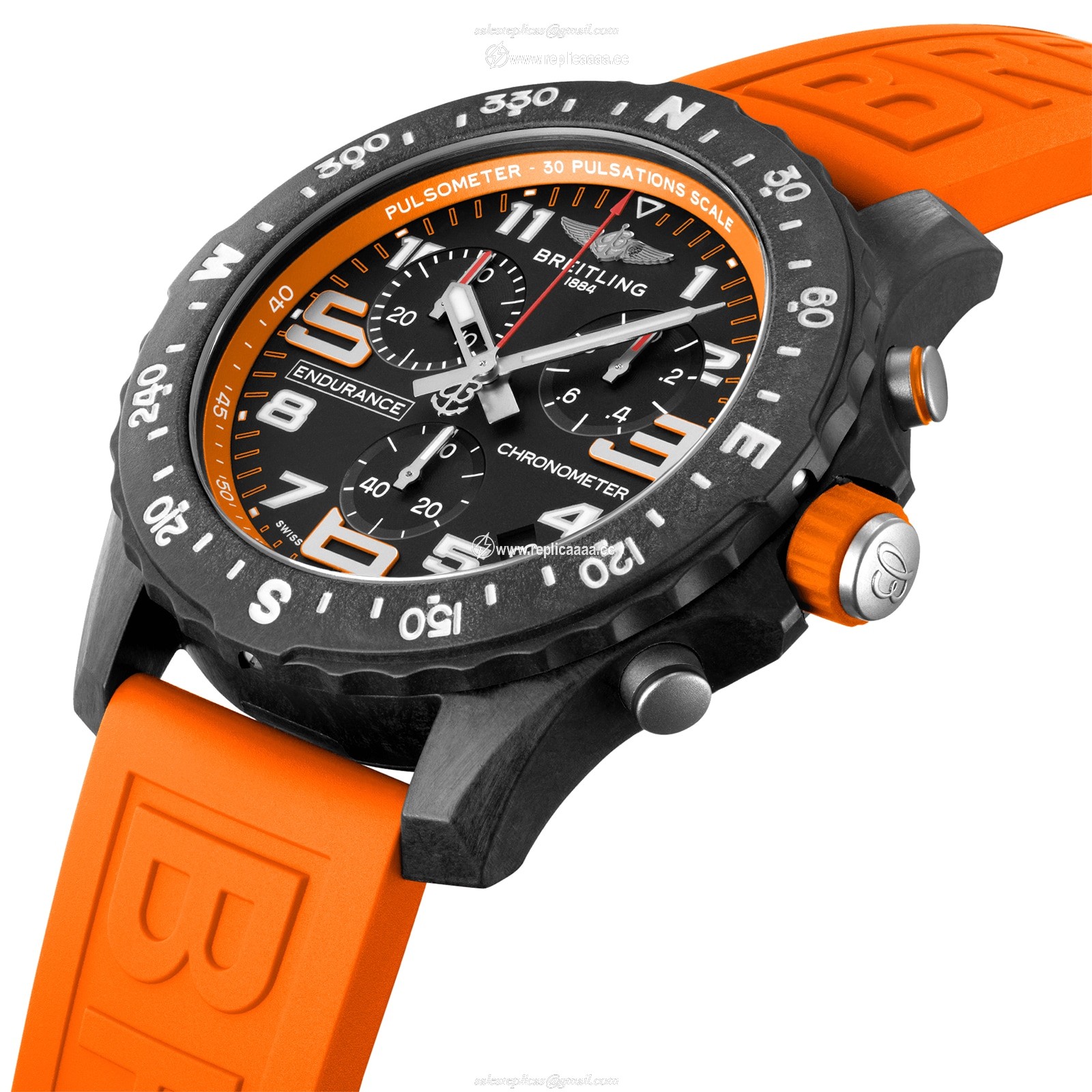 Replica Breitling Endurance Pro 44mm Orange Rubber Strap details X82310A51B1S1 2 Replica Breitling Endurance Pro 44mm Orange Rubber Strap details X82310A51B1S1