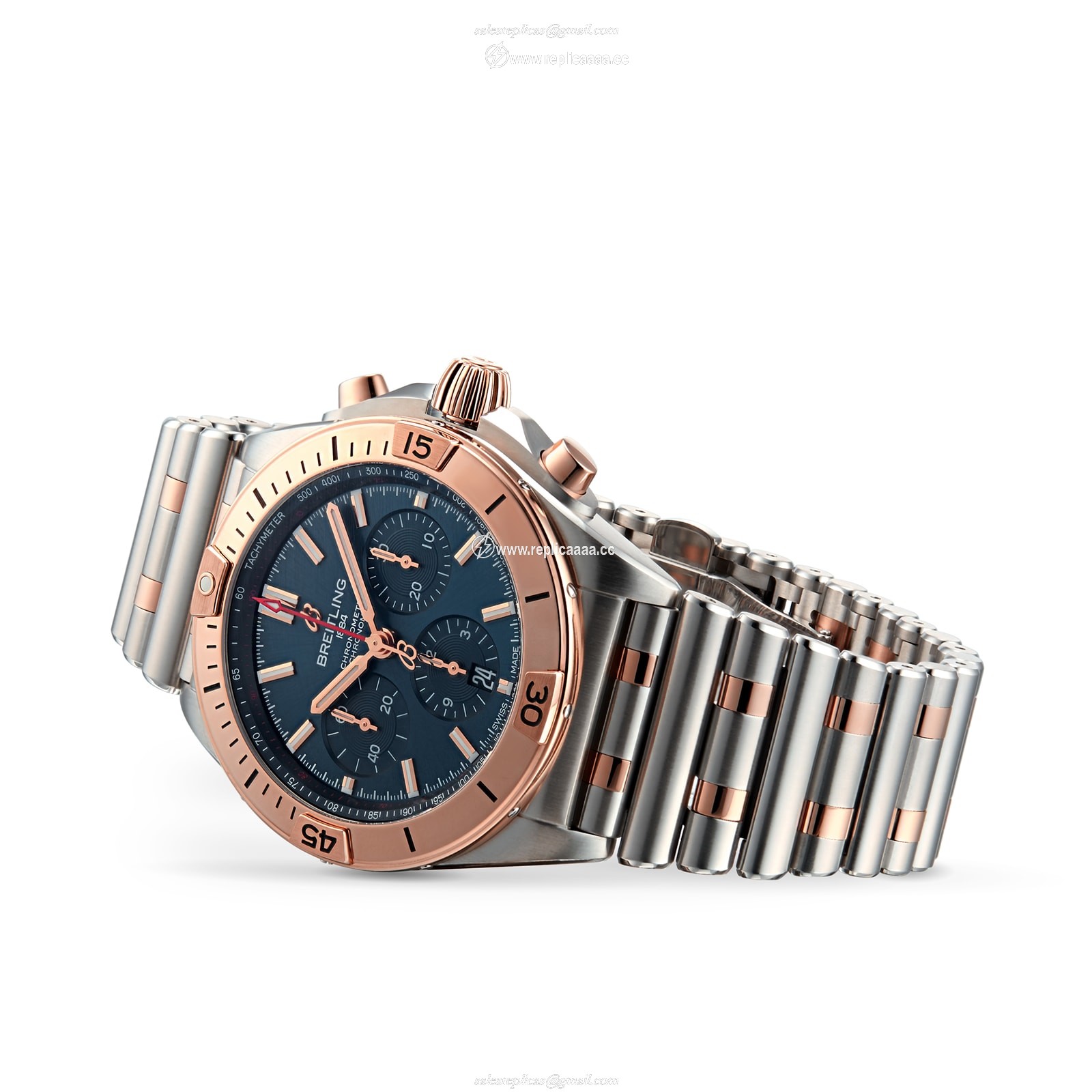 Replica Breitling Chronomat B01 42 Stainless Steel 18k Red Gold details UB0134101C1U1 2 Replica Breitling Chronomat B01 42 Stainless Steel 18k Red Gold details UB0134101C1U1