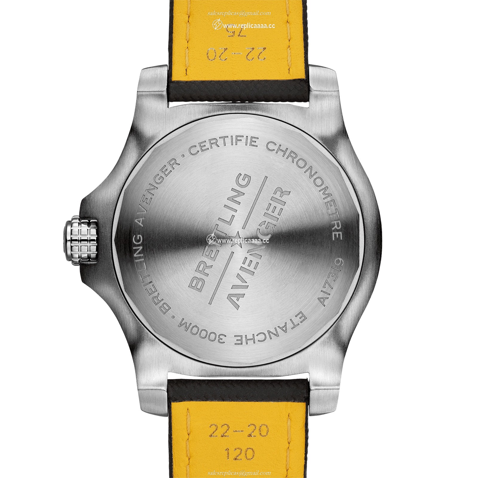 Replica Breitling Avenger Automatic 45 Seawolf Stainless Steel Leather Strap details A17319101I1X2 2 Replica Breitling Avenger Automatic 45 Seawolf Stainless Steel Leather Strap details A17319101I1X2