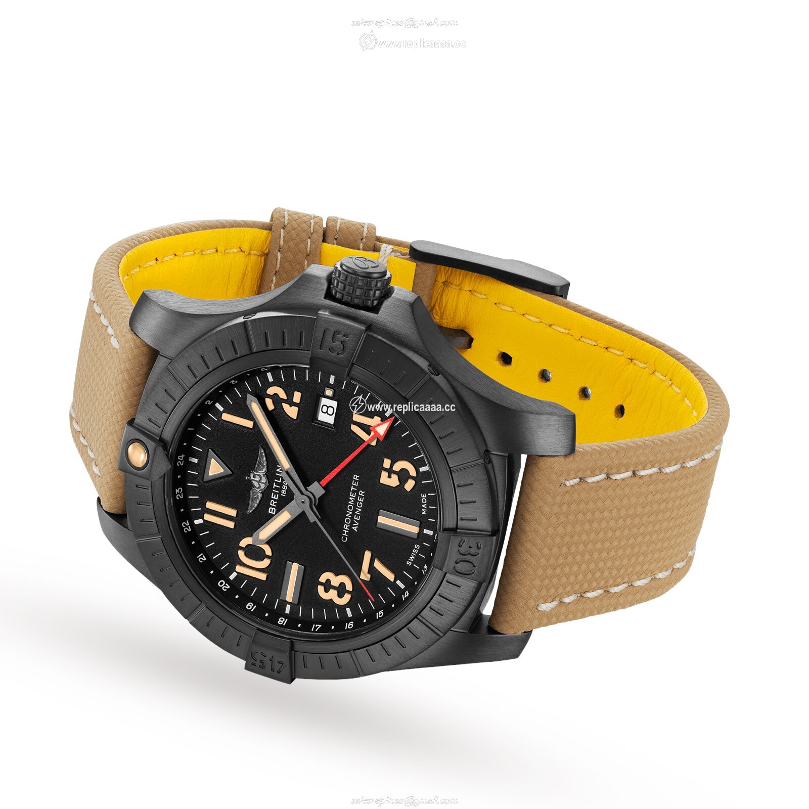 Replica Breitling Avenger Automatic GMT 45 Night Mission details V32395101B1X2