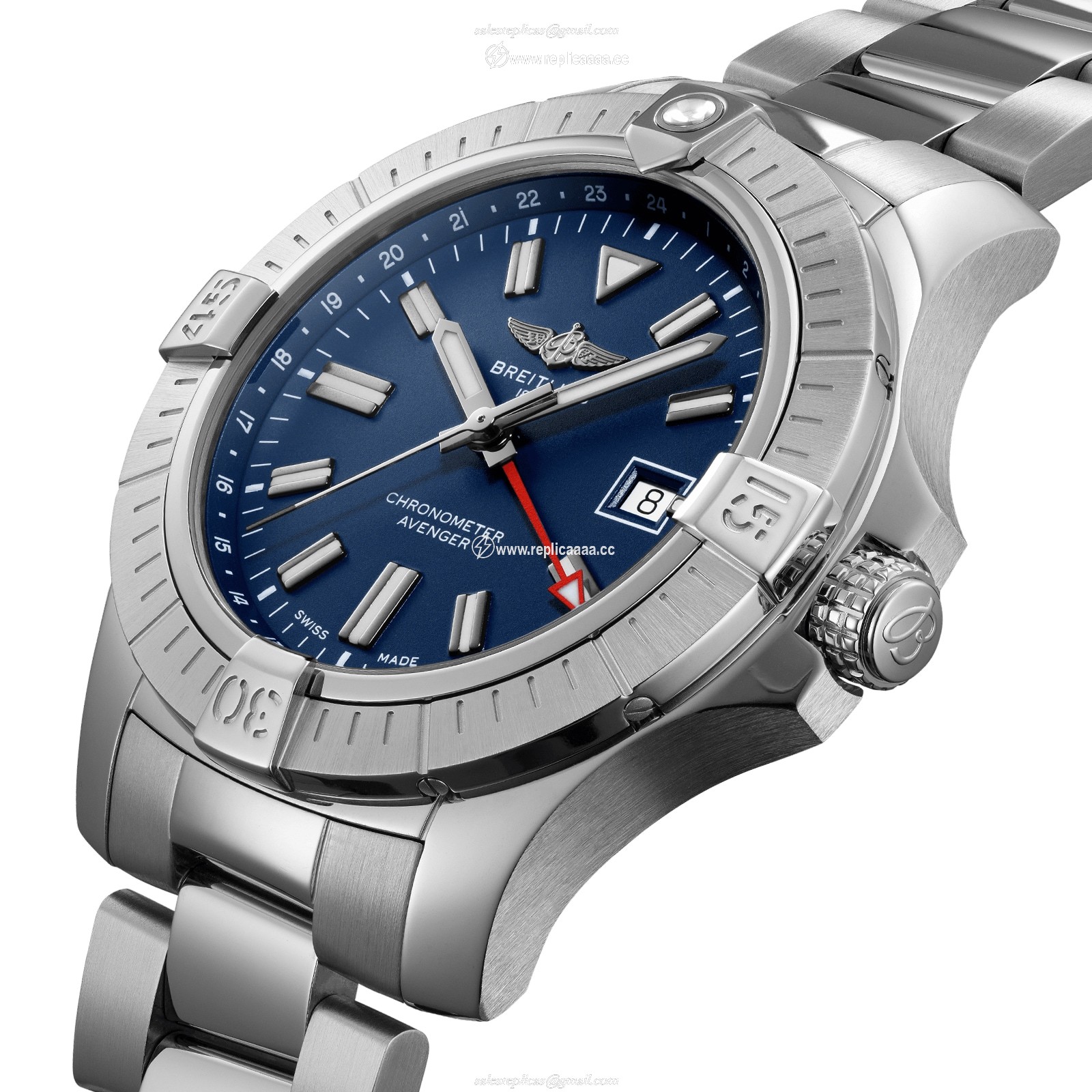 Replica Breitling Avenger Automatic GMT 45 Stainless Steel details A32395101C1A1 2 Replica Breitling Avenger Automatic GMT 45 Stainless Steel details A32395101C1A1