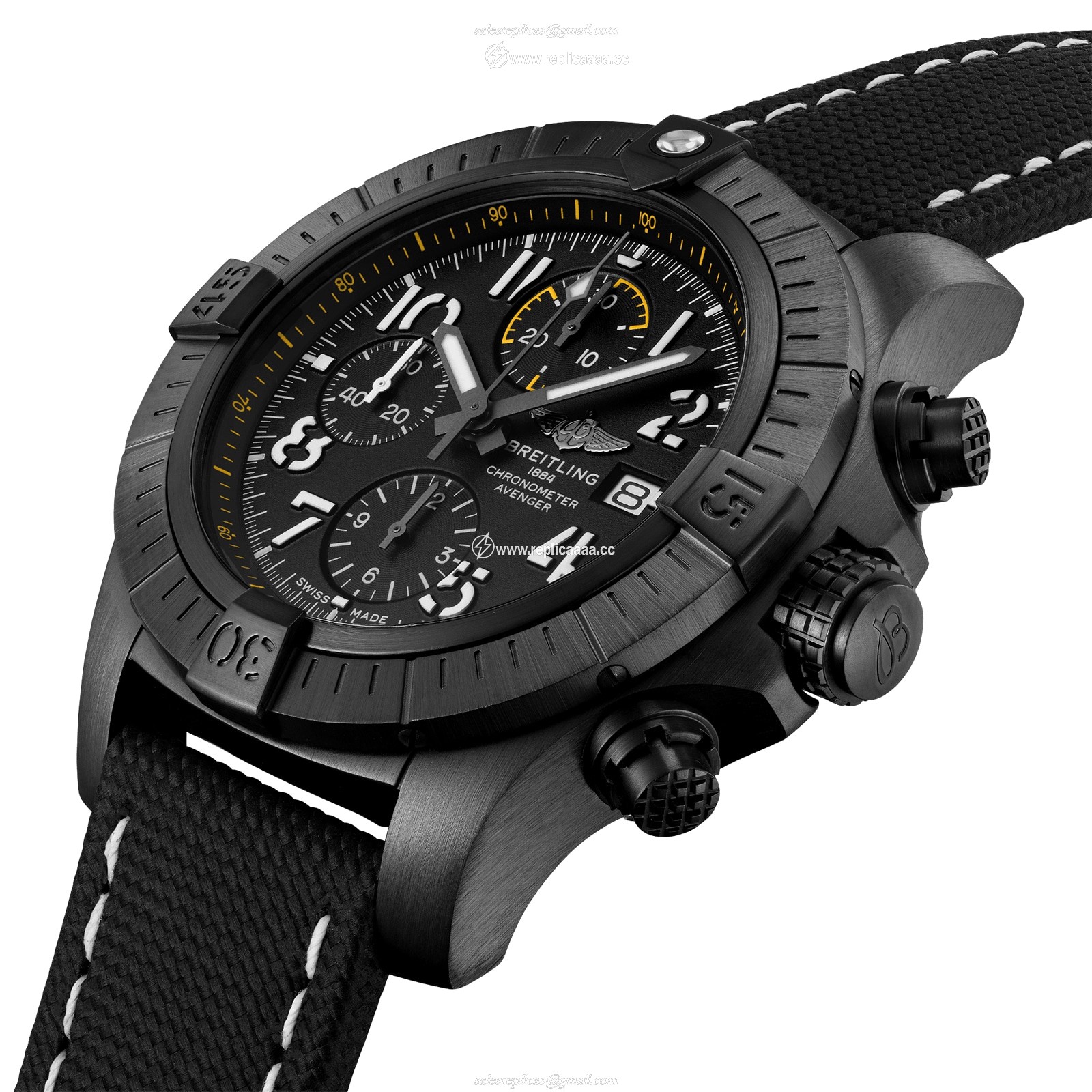 Replica Breitling Avenger Chronograph 45 Night Mission details V13317101B1X2 2 Replica Breitling Avenger Chronograph 45 Night Mission details V13317101B1X2