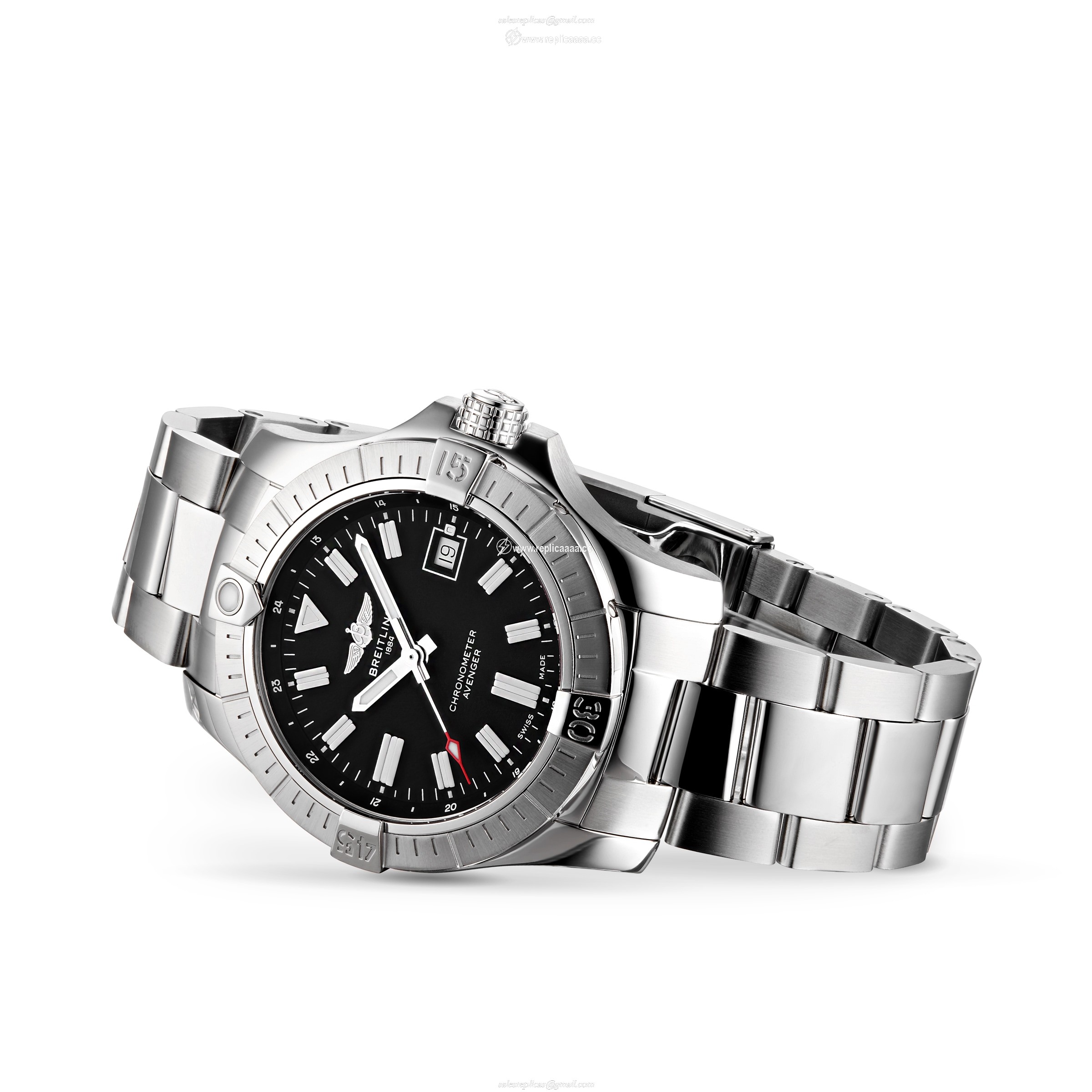 Replica Breitling Avenger Automatic 43 Stainless Steel details A17318101B1A1 2 Replica Breitling Avenger Automatic 43 Stainless Steel details A17318101B1A1