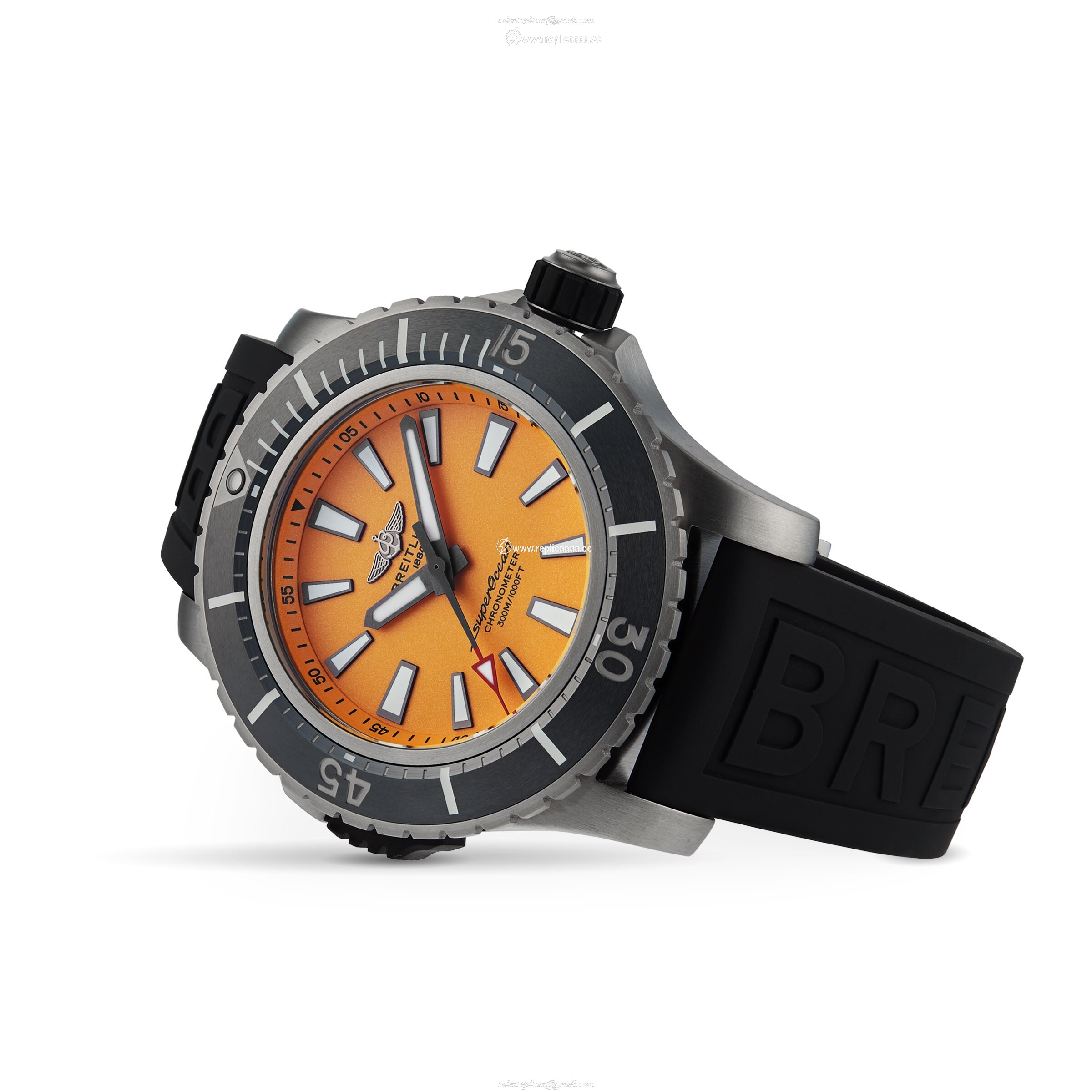 Replica Breitling Superocean Automatic 48 Rubber Strap details E17369241I1S1