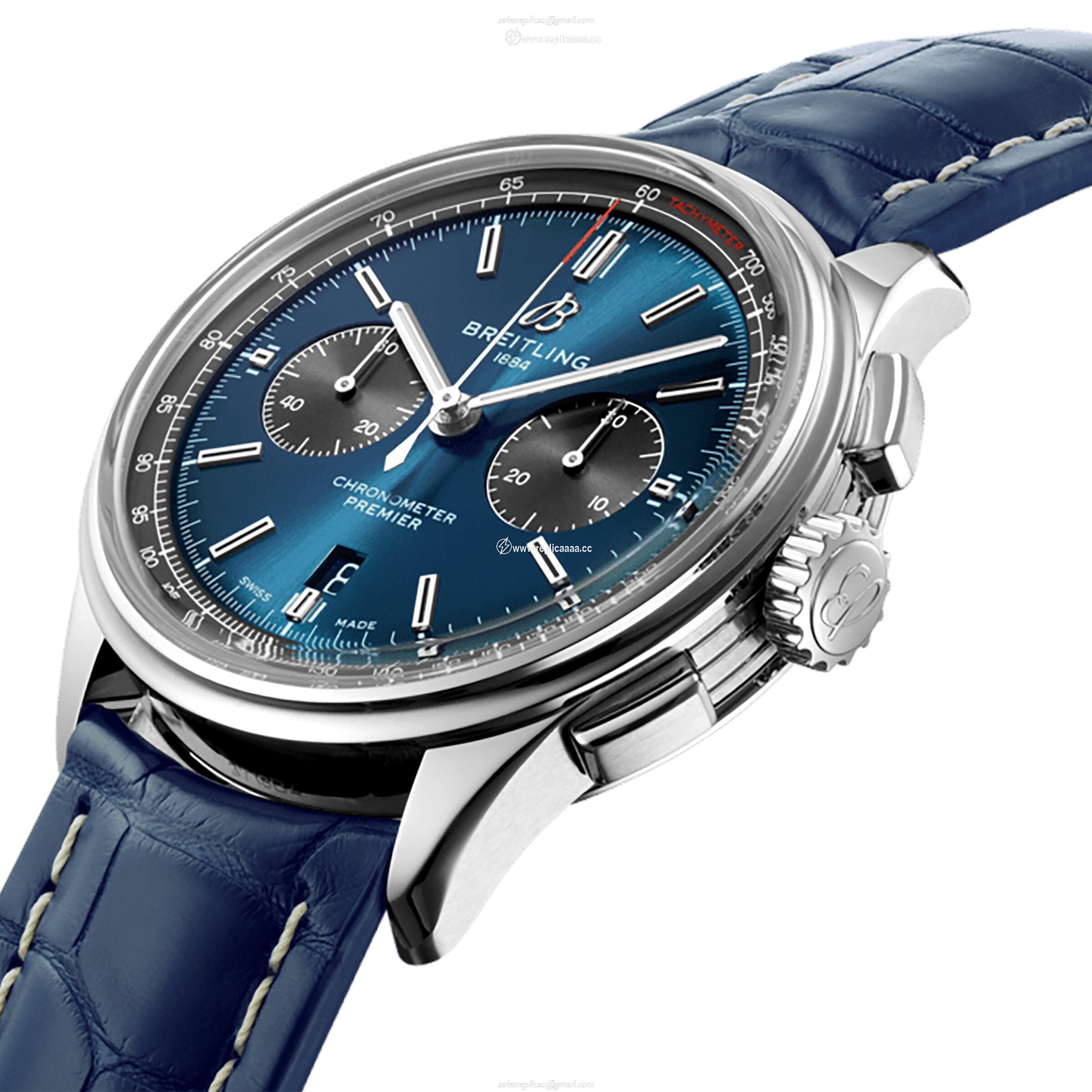 Replica Breitling Premier B01 Chronograph 42 Stainless Steel Leather Strap details AB0118A61C1P1 2 Replica Breitling Premier B01 Chronograph 42 Stainless Steel Leather Strap details AB0118A61C1P1