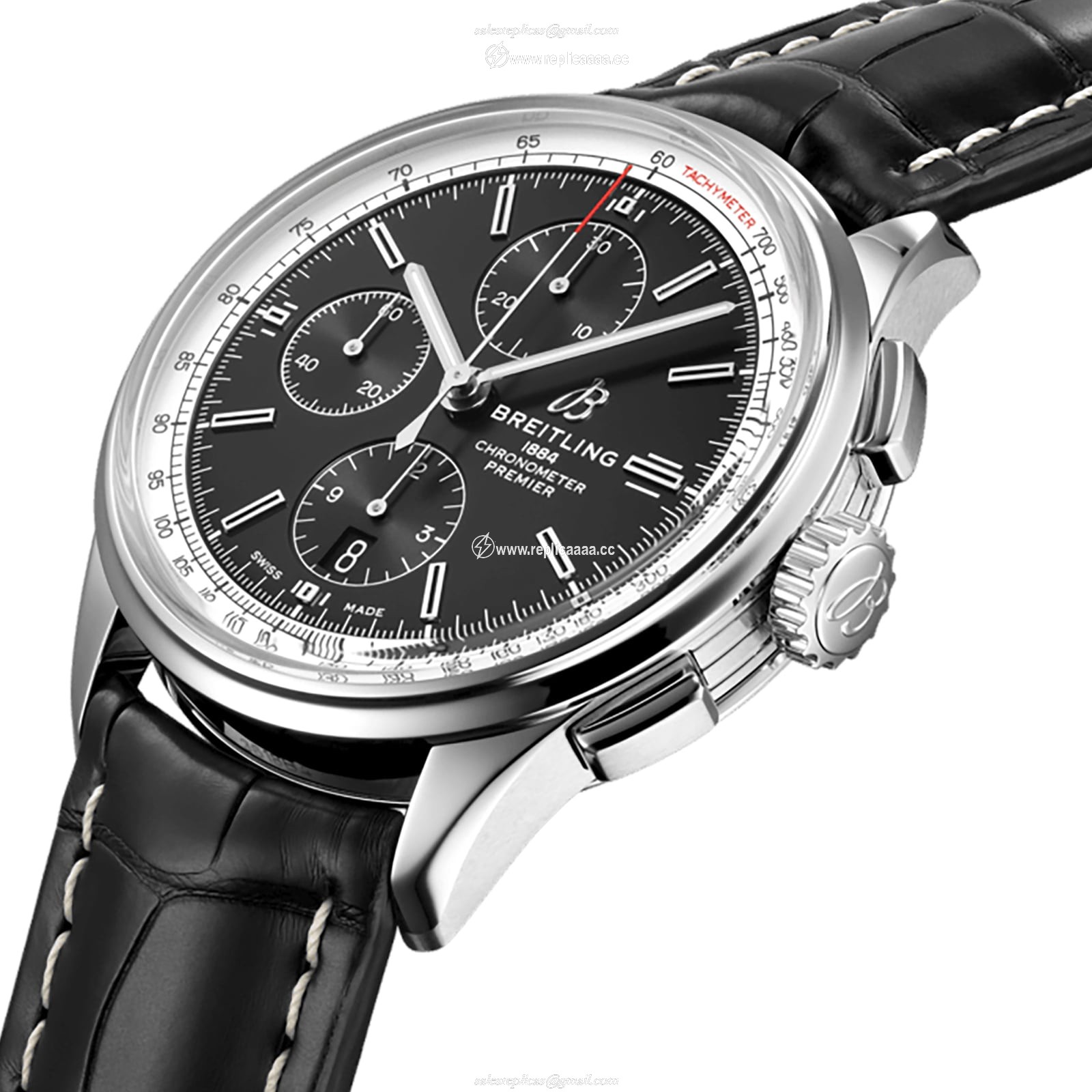 Replica Breitling Premier Chronograph Automatic 42 Stainless Steel details A13315351B1P1
