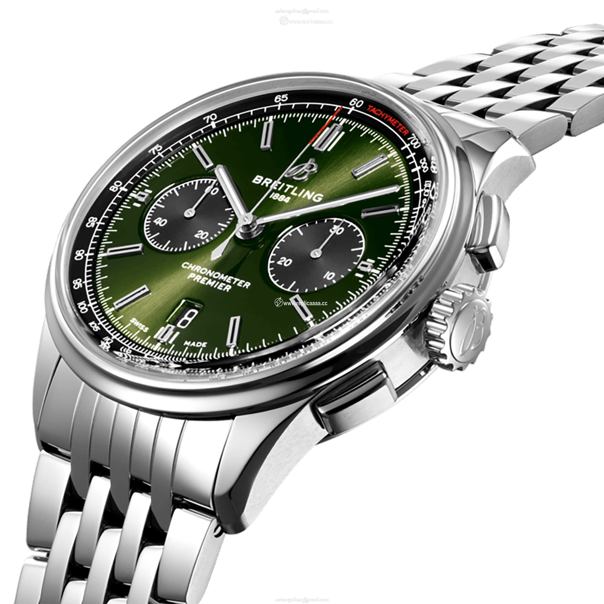 Replica Breitling Premier B01 Chronograph 42 Bentley Stainless Steel details AB0118A11L1A1
