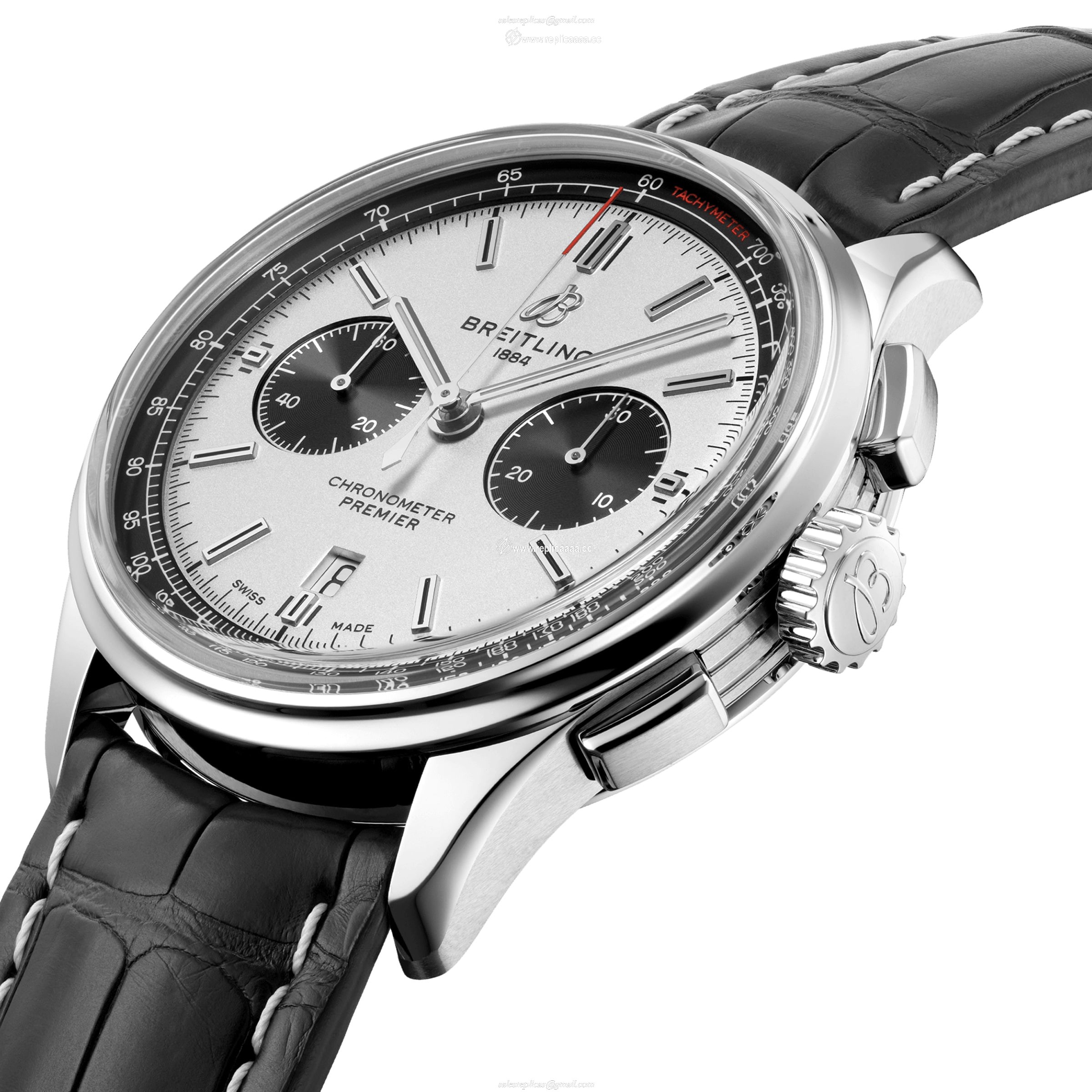 Replica Breitling Premier B01 Chronograph 42 Leather Strap details AB0118221G1P1