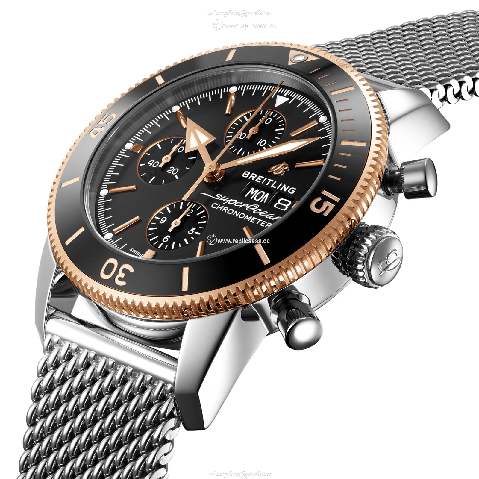Replica Breitling Superocean Heritage Chronograph 44 Stainless Steel details U13313121B1A1 2 Replica Breitling Superocean Heritage Chronograph 44 Stainless Steel details U13313121B1A1