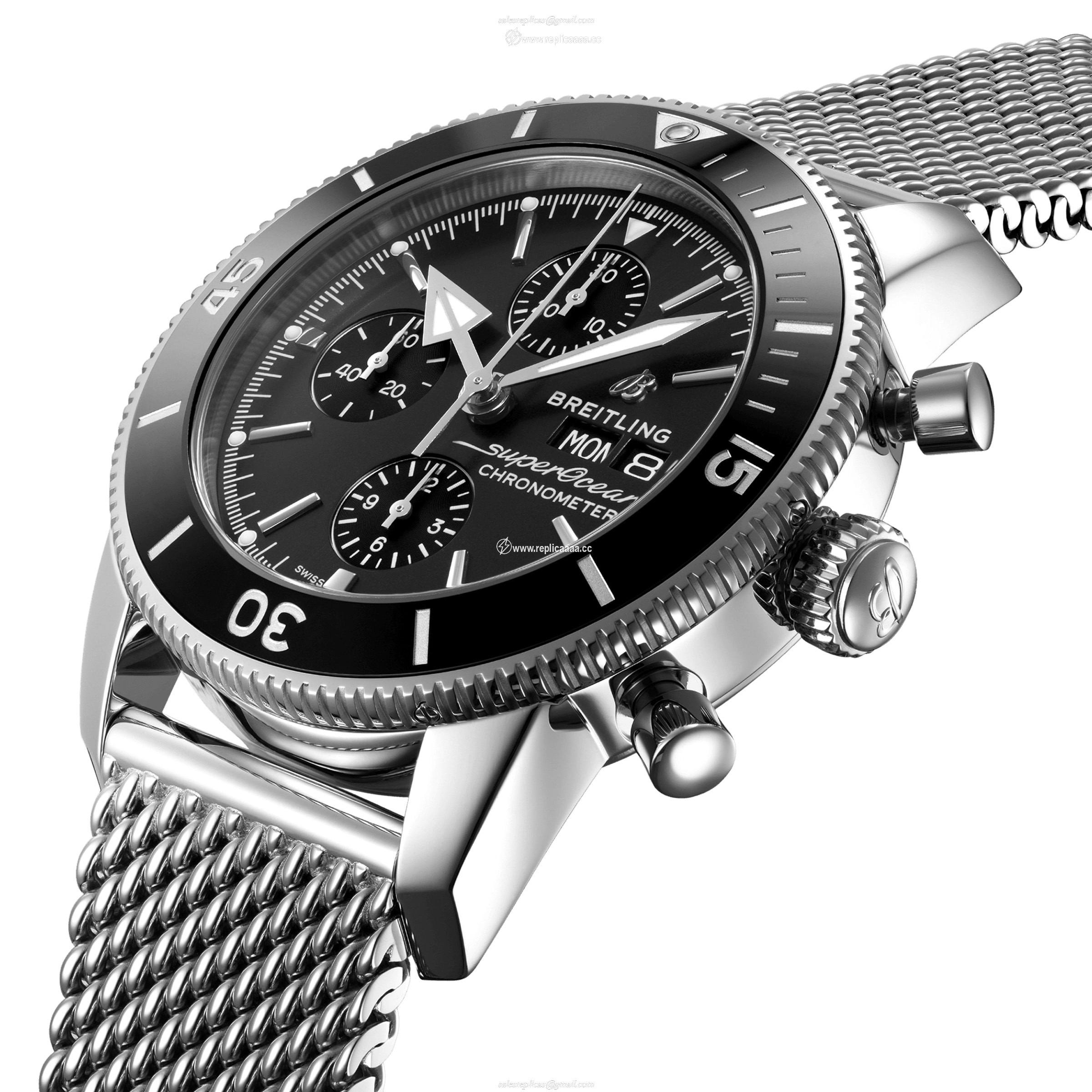Replica Breitling Superocean Heritage Chronograph 44 Stainless Steel details A13313121B1A1 2 Replica Breitling Superocean Heritage Chronograph 44 Stainless Steel details A13313121B1A1
