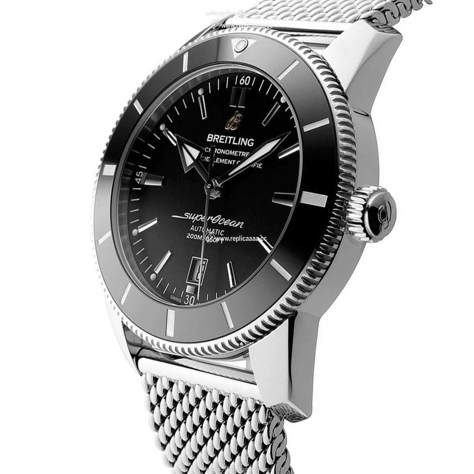 Replica Breitling Superocean Heritage B20 Automatic 46 Stainless Steel details AB2020121B1A1 2 Replica Breitling Superocean Heritage B20 Automatic 46 Stainless Steel details AB2020121B1A1