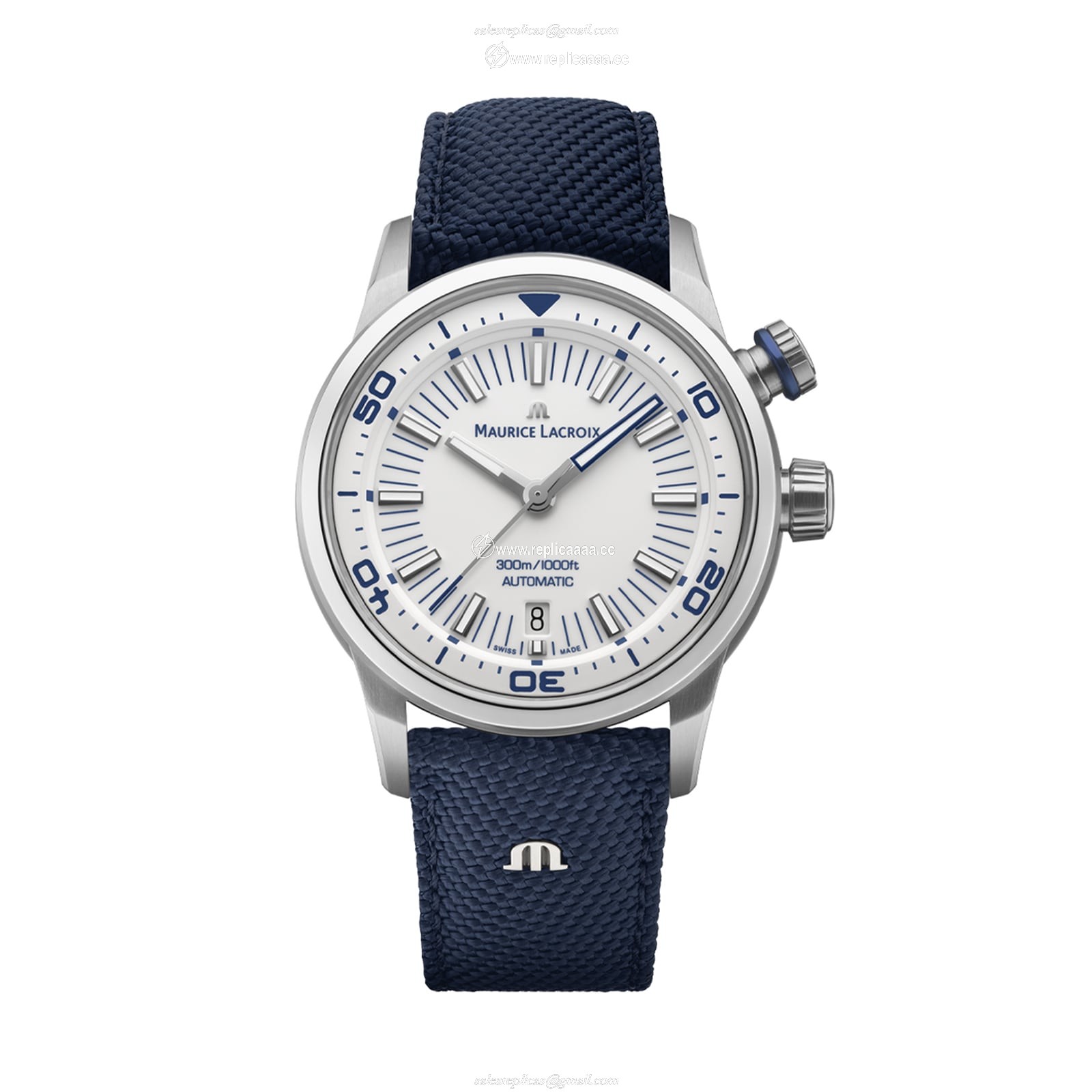 Replica Maurice Lacroix Pontos S Diver 42mm Mens details White 2 Strap Set PT6248-SS00L-130-4 2 Replica Maurice Lacroix Pontos S Diver 42mm Mens details White 2 Strap Set PT6248-SS00L-130-4