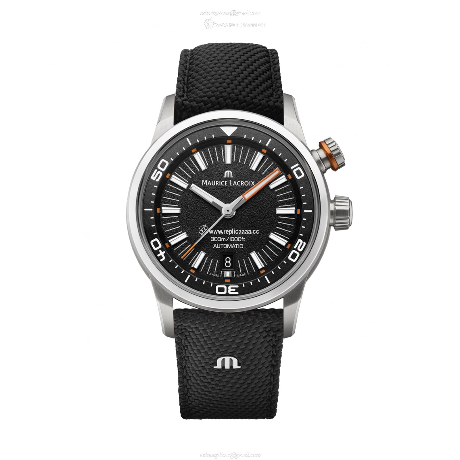 Replica Maurice Lacroix Pontos S Diver 42mm Mens details Black 2 Strap Set PT6248-SS00L-330-J 2 Replica Maurice Lacroix Pontos S Diver 42mm Mens details Black 2 Strap Set PT6248-SS00L-330-J