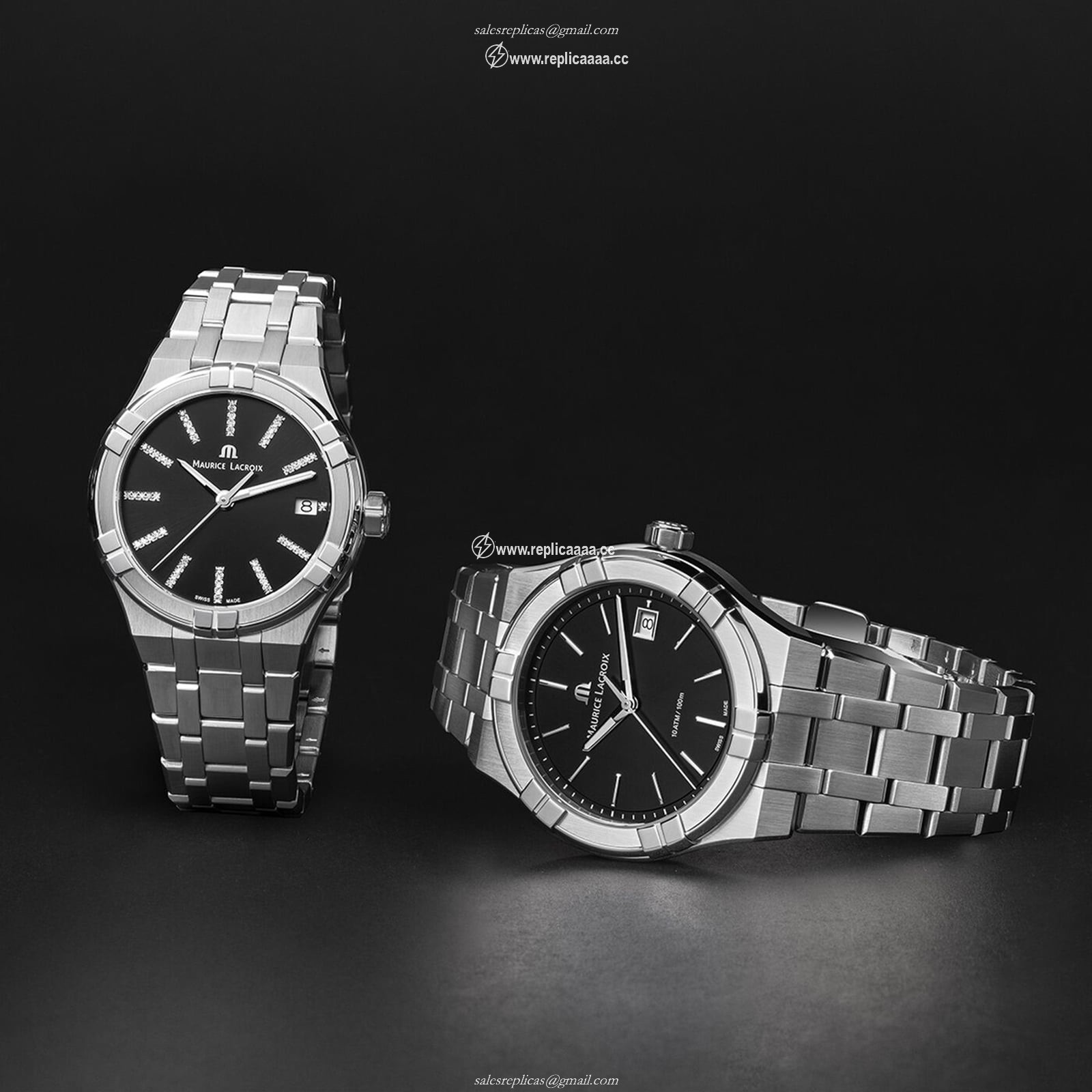 Replica Maurice Lacroix Aikon Quartz Date 40mm Mens details Black AI1108-SS002-330-1 2 Replica Maurice Lacroix Aikon Quartz Date 40mm Mens details Black AI1108-SS002-330-1