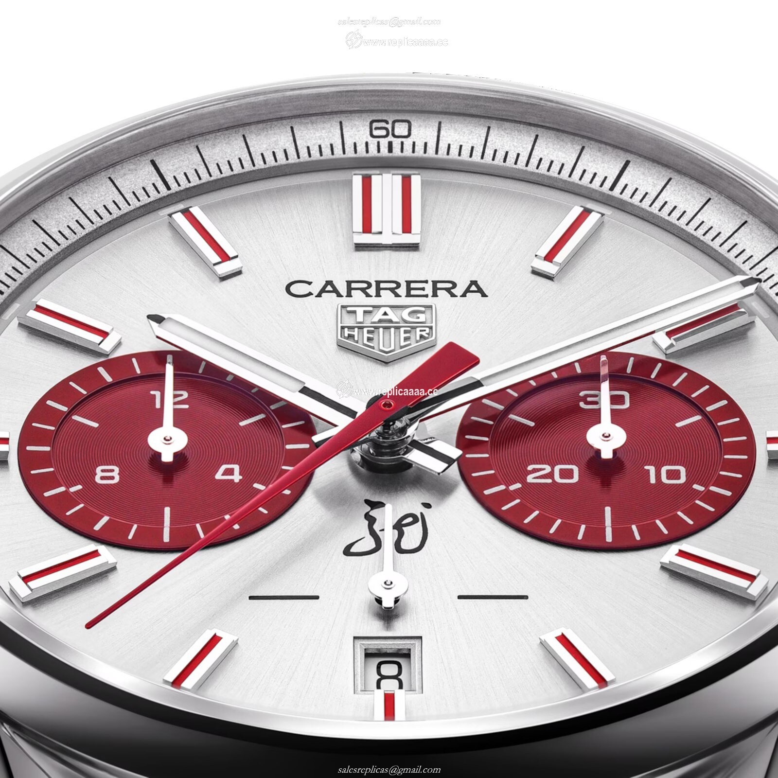 Replica TAG Heuer Carrera Chronograph Automatic 42mm Mens details Silver CBN201H.FC6553