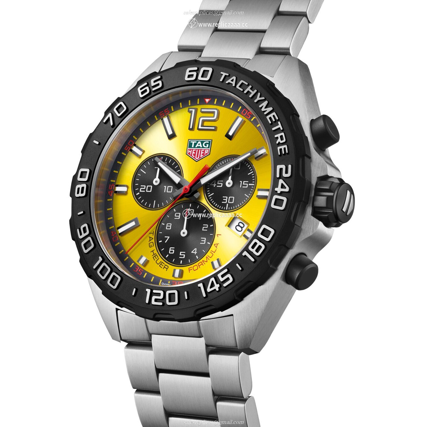 Replica TAG Heuer Formula 1 Quartz Chronograph 200M 43mm Mens details Yellow CAZ101AM.BA0842 2 Replica TAG Heuer Formula 1 Quartz Chronograph 200M 43mm Mens details Yellow CAZ101AM.BA0842