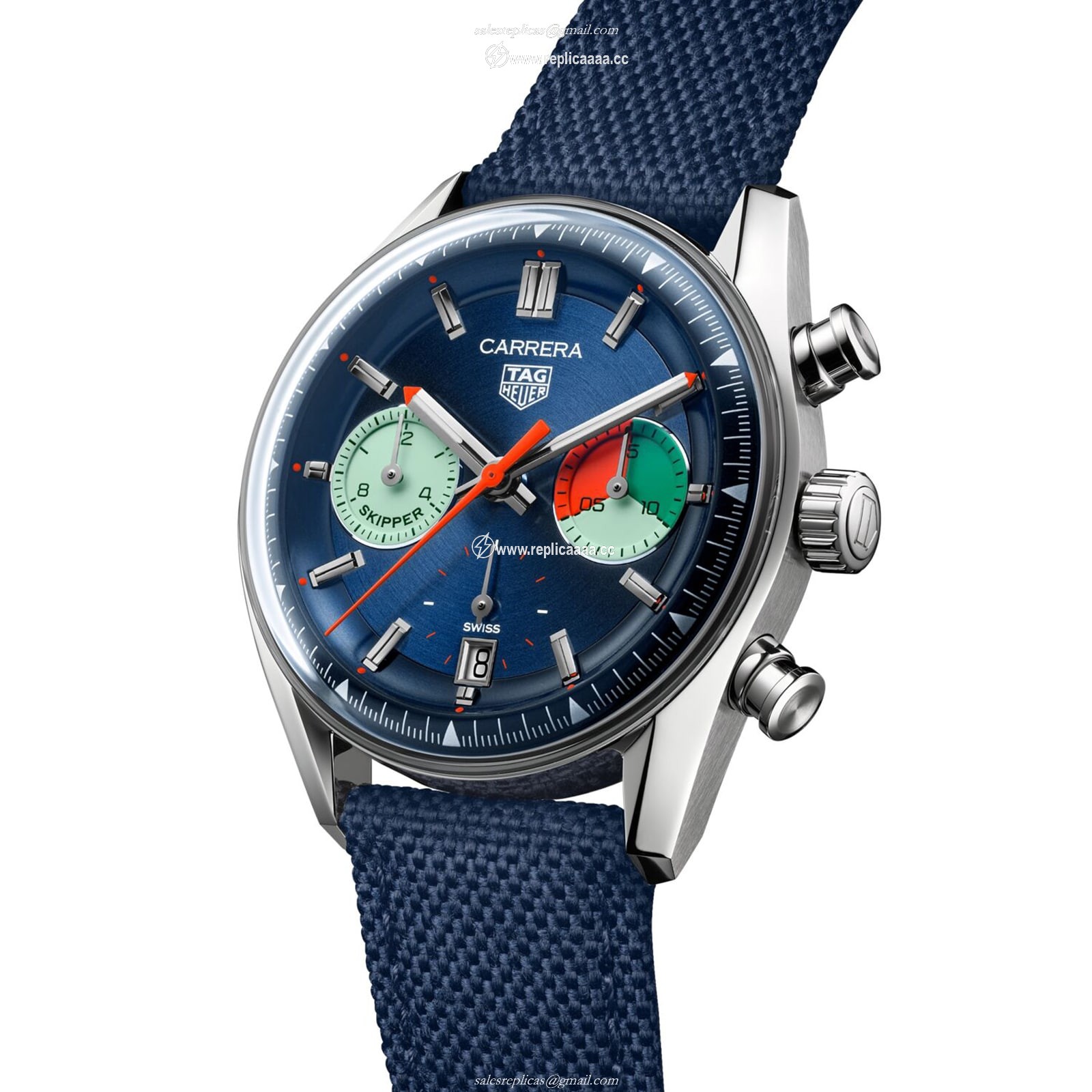 Replica TAG Heuer Carrera Chronograph Skipper 39mm Mens details Blue CBS2213.FN6002 2 Replica TAG Heuer Carrera Chronograph Skipper 39mm Mens details Blue CBS2213.FN6002