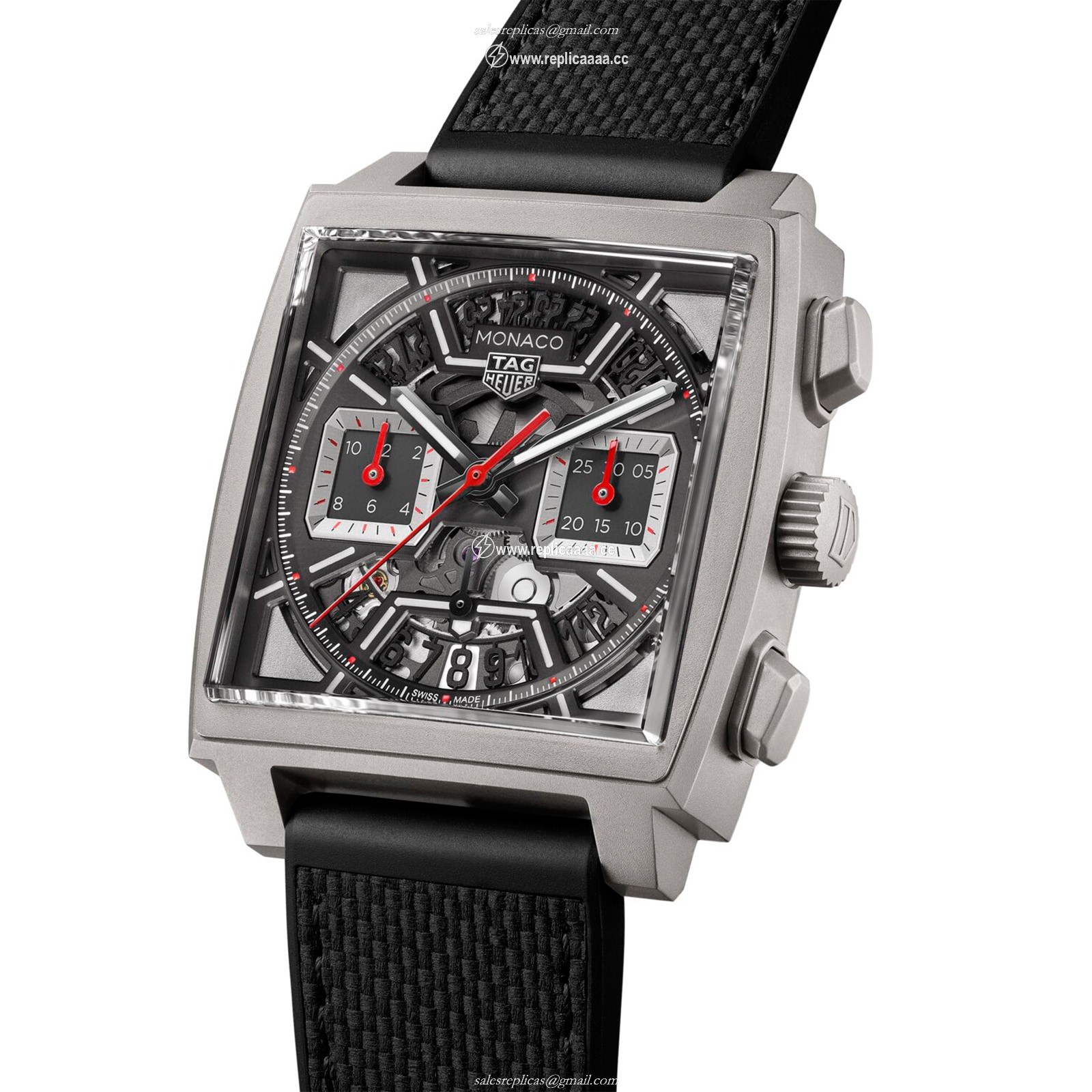 Replica TAG Heuer Monaco Chronograph 39mm Mens details Titanium Black CBL2183.FT6236