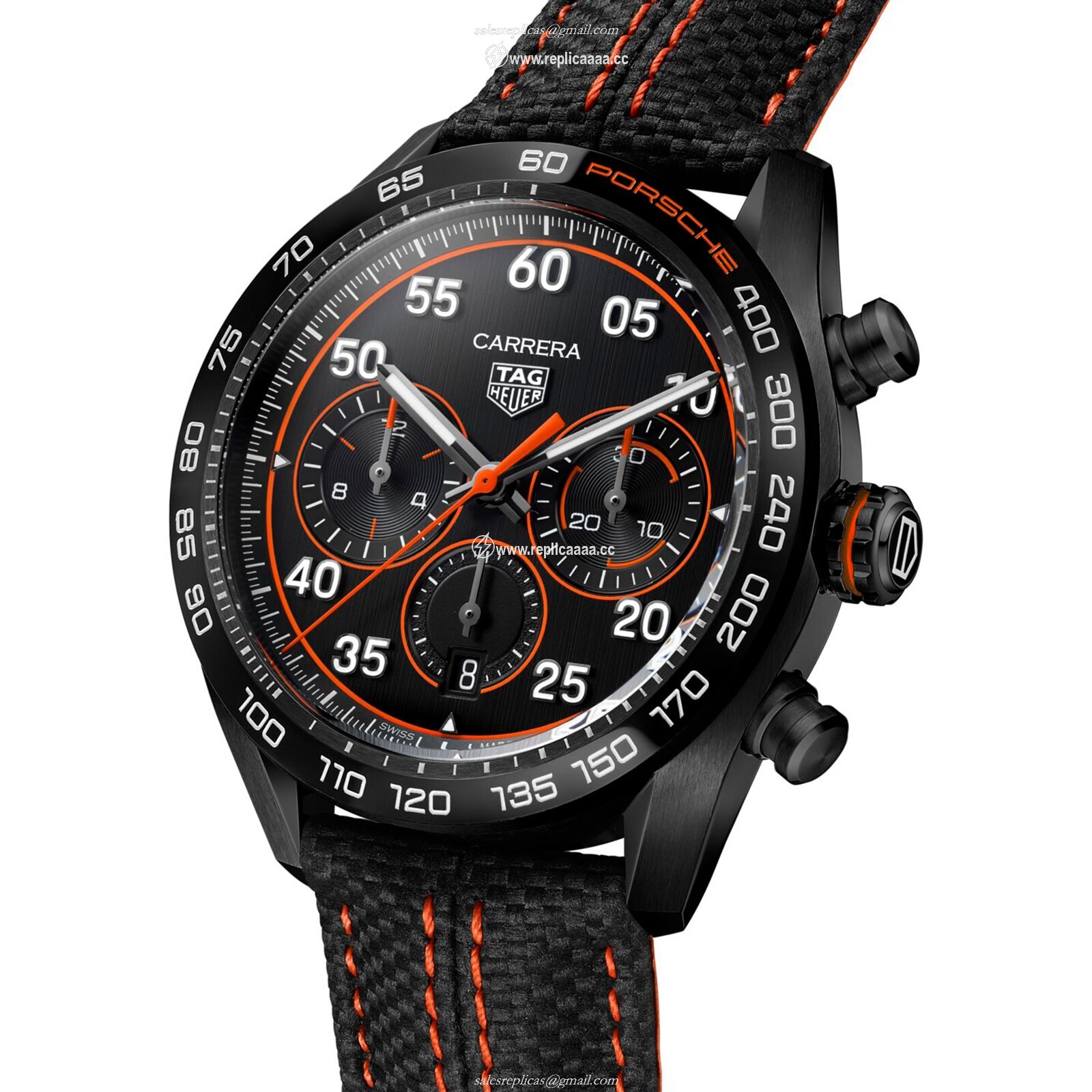 Replica TAG Heuer Carrera X Porsche Orange Racing CBN2A1M.FC6526 2 Replica TAG Heuer Carrera X Porsche Orange Racing CBN2A1M.FC6526