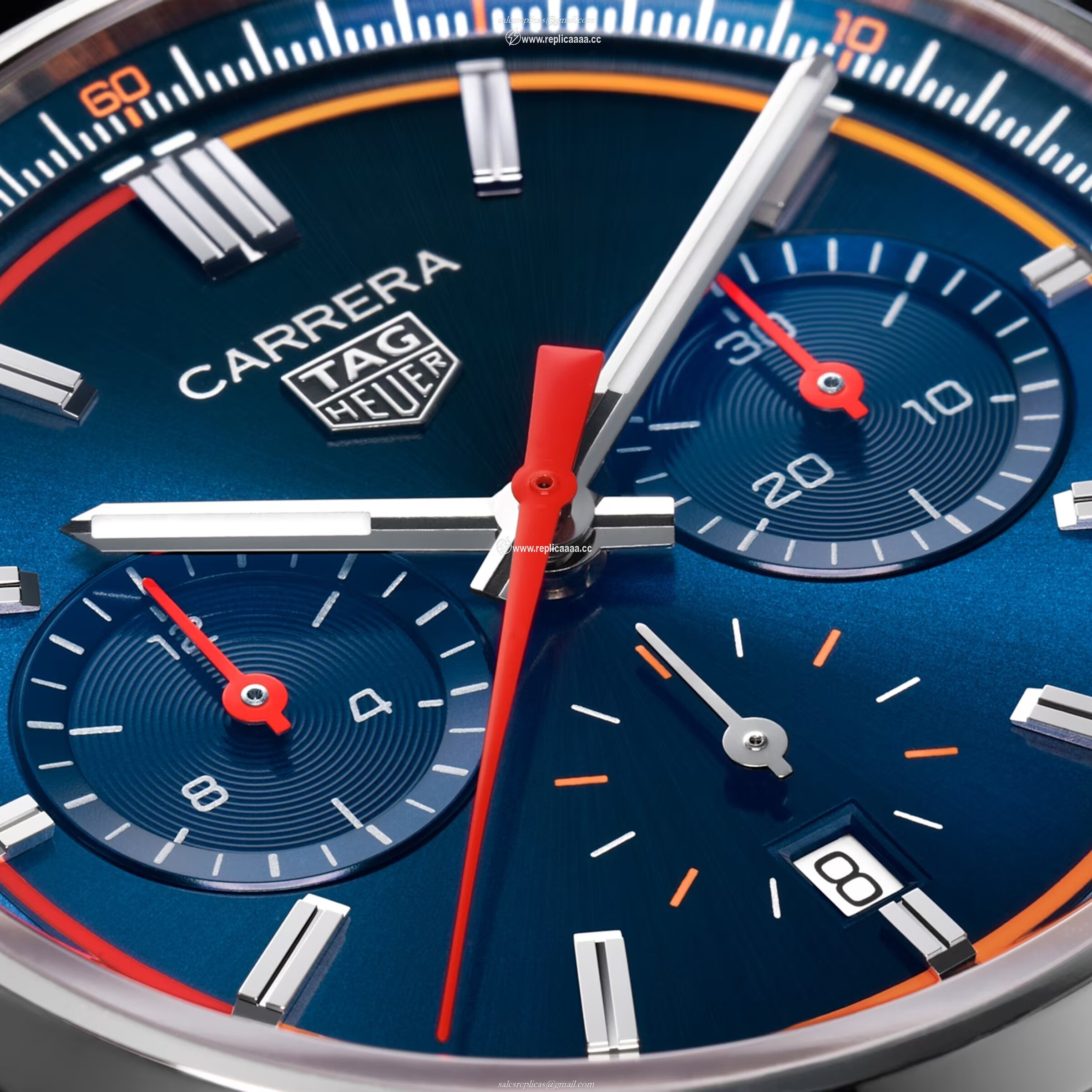 Replica TAG Heuer Carrera Chronograph 42mm Mens details Blue CBN201D.FC6543 2 Replica TAG Heuer Carrera Chronograph 42mm Mens details Blue CBN201D.FC6543