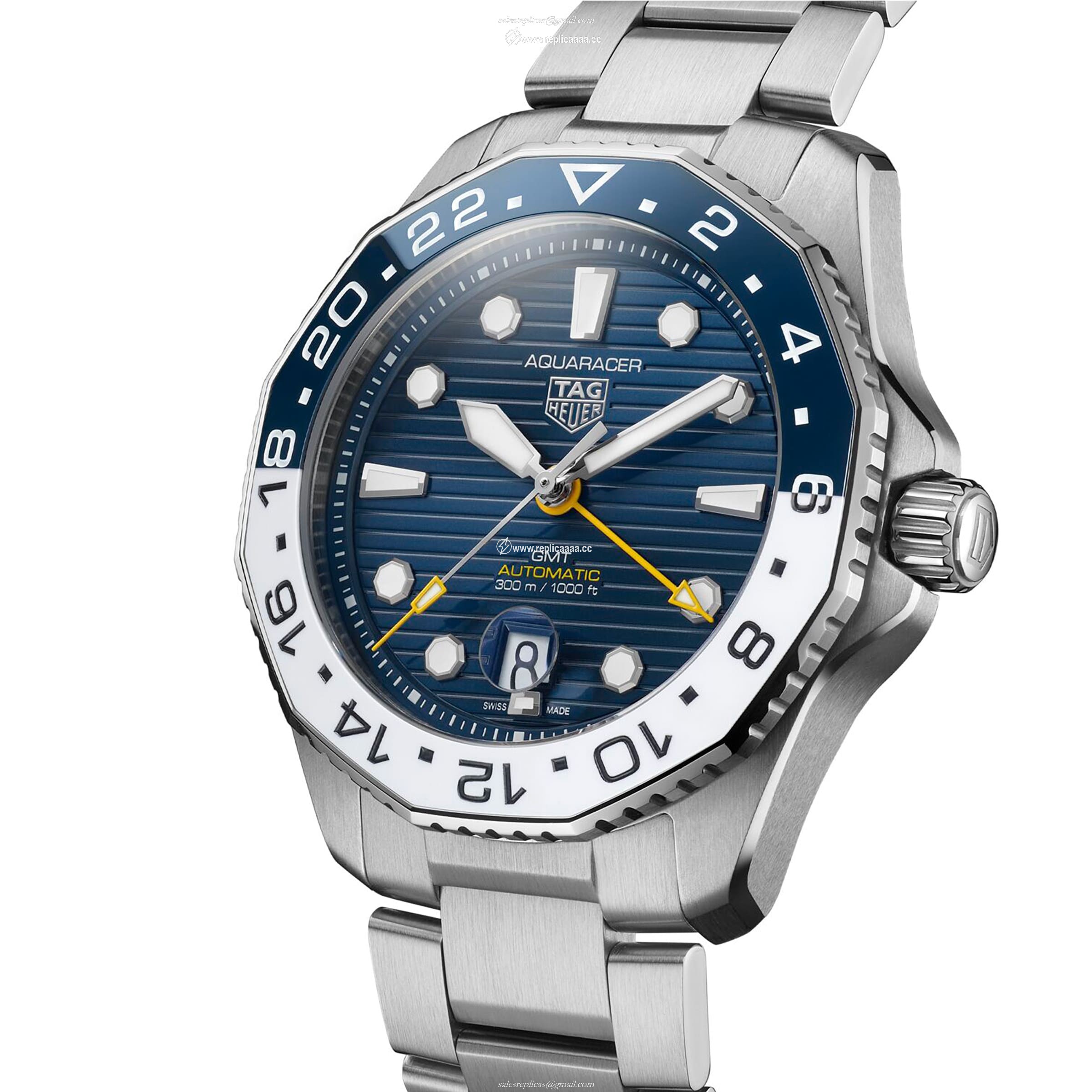 Replica TAG Heuer Aquaracer Professional 300 GMT 43mm Mens details WBP2010.BA0632