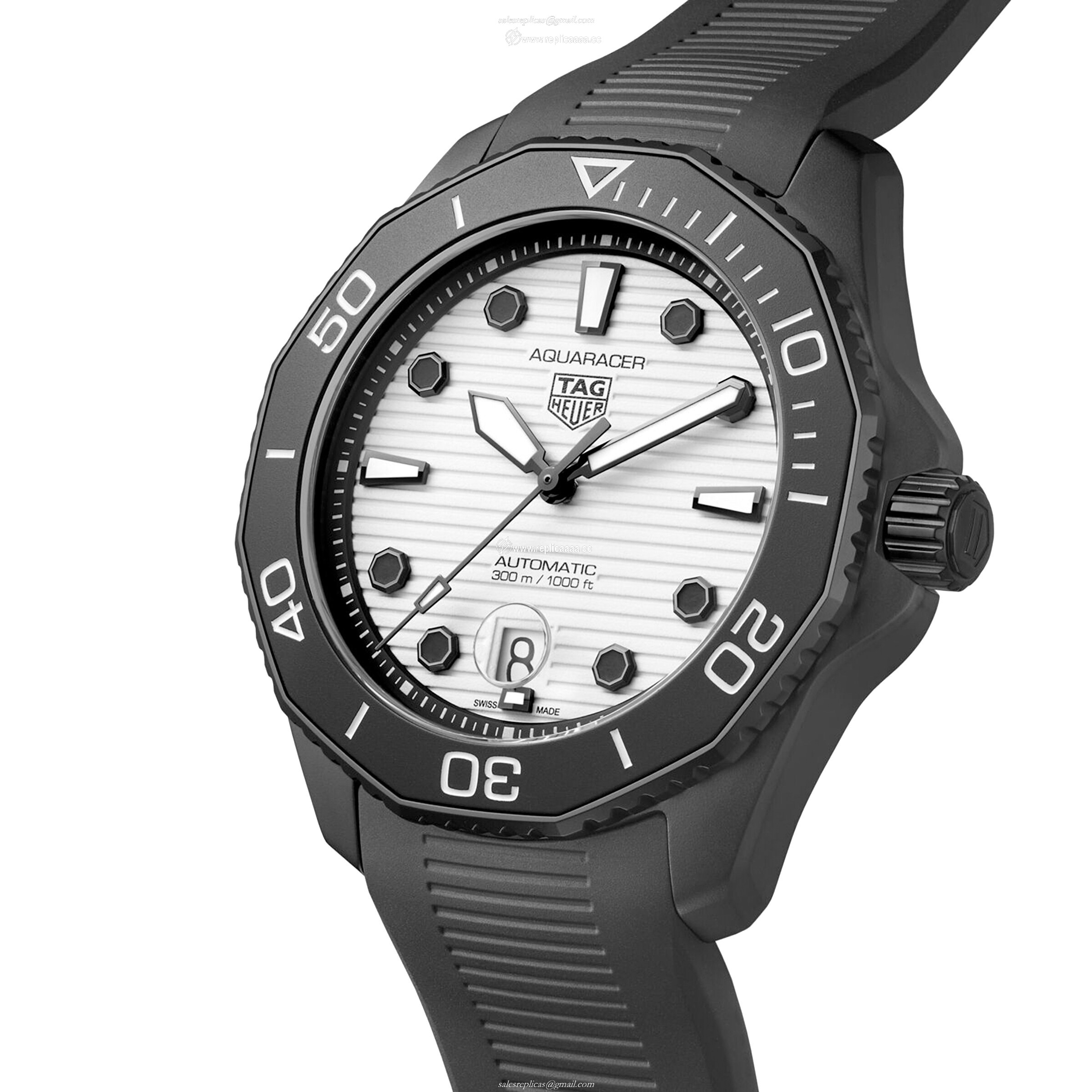 Replica TAG Heuer Night Diver Aquaracer Calibre 5 43mm Mens details WBP201D.FT6197 2 Replica TAG Heuer Night Diver Aquaracer Calibre 5 43mm Mens details WBP201D.FT6197